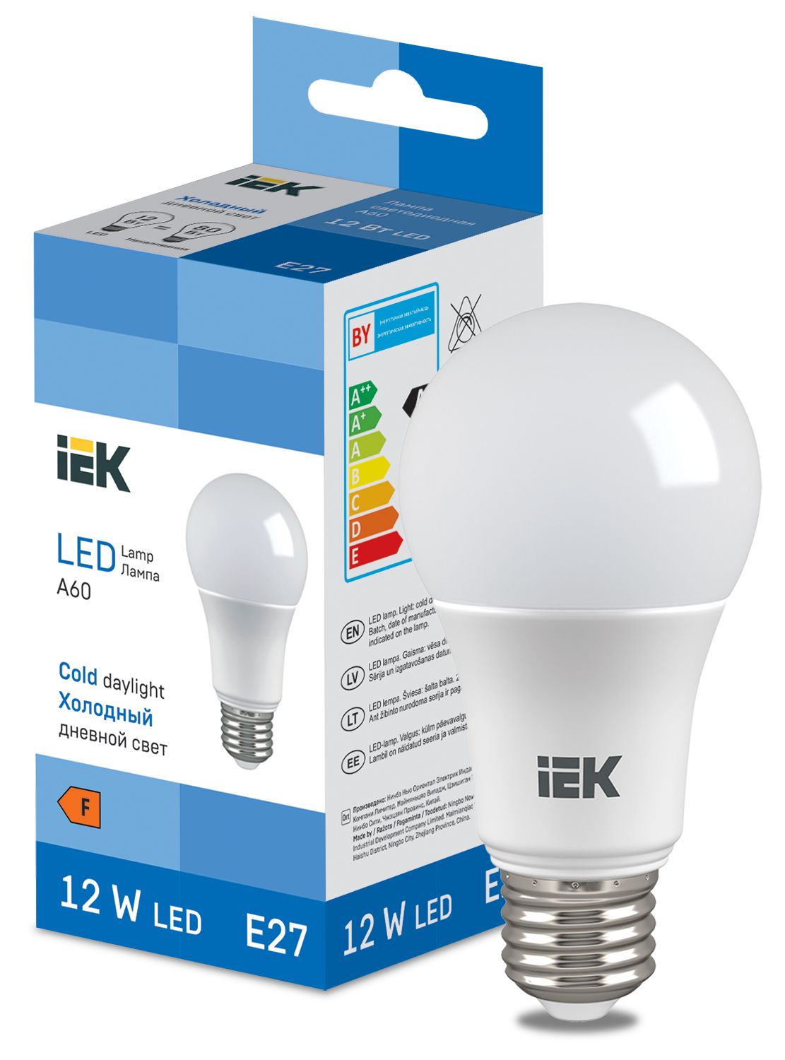 LED Bulb A60 1140lm 6500K E27 IEK