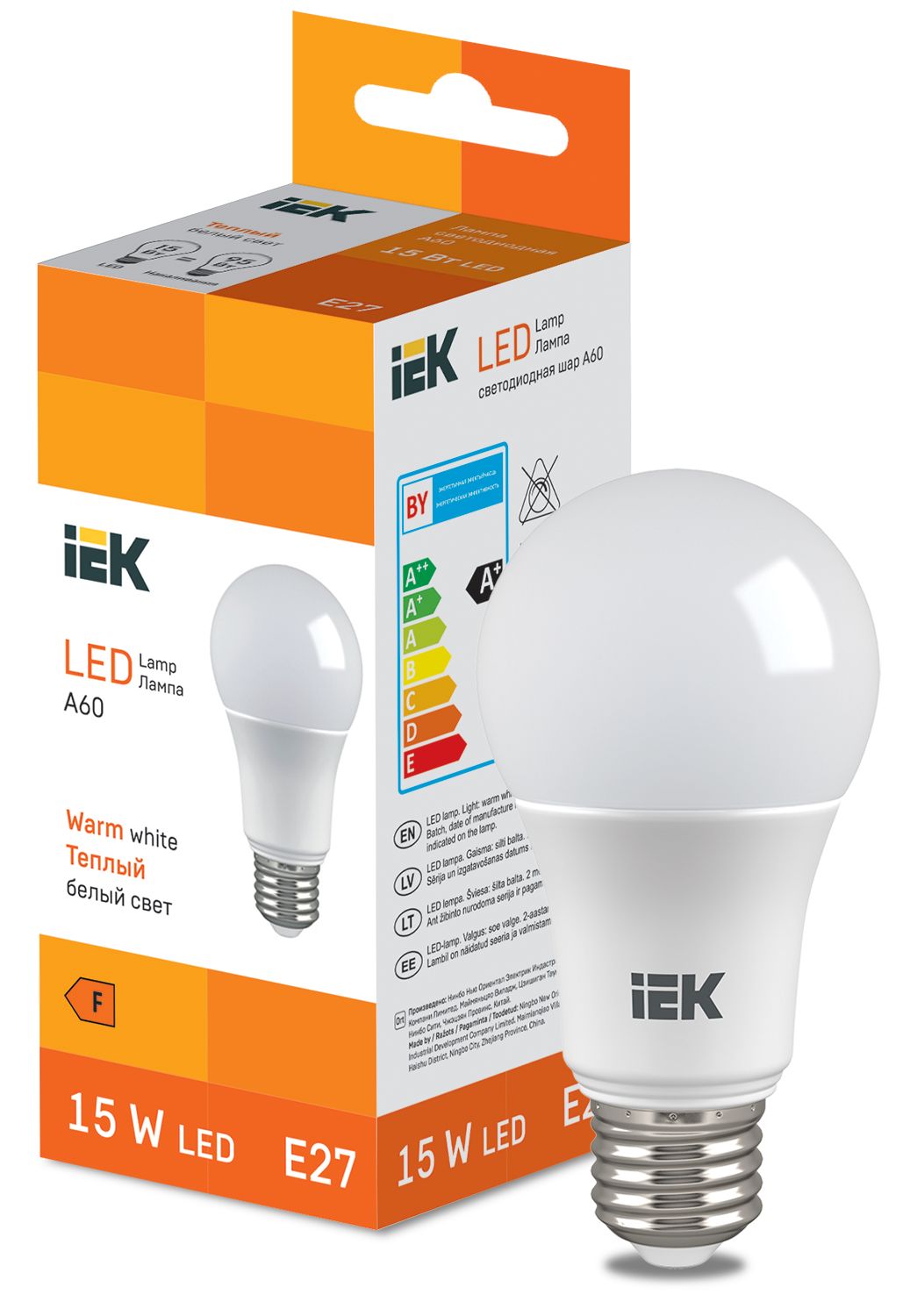LED Bulb A60 1500lm 3000K E27 IEK