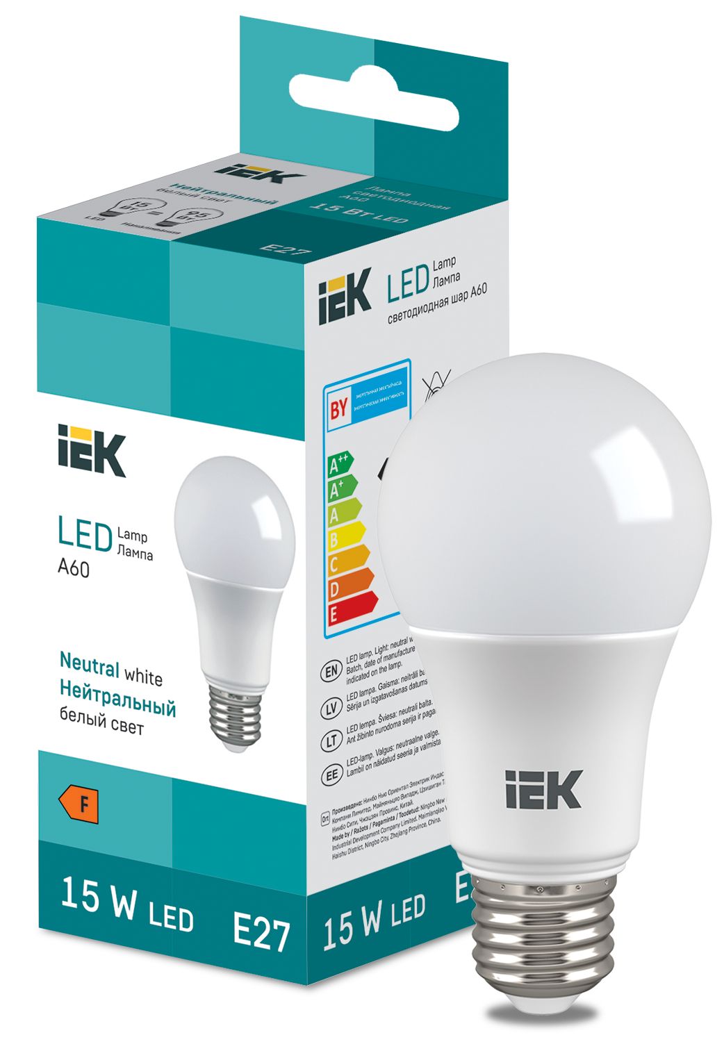 LED Bulb A60 1500lm 4000K E27 IEK
