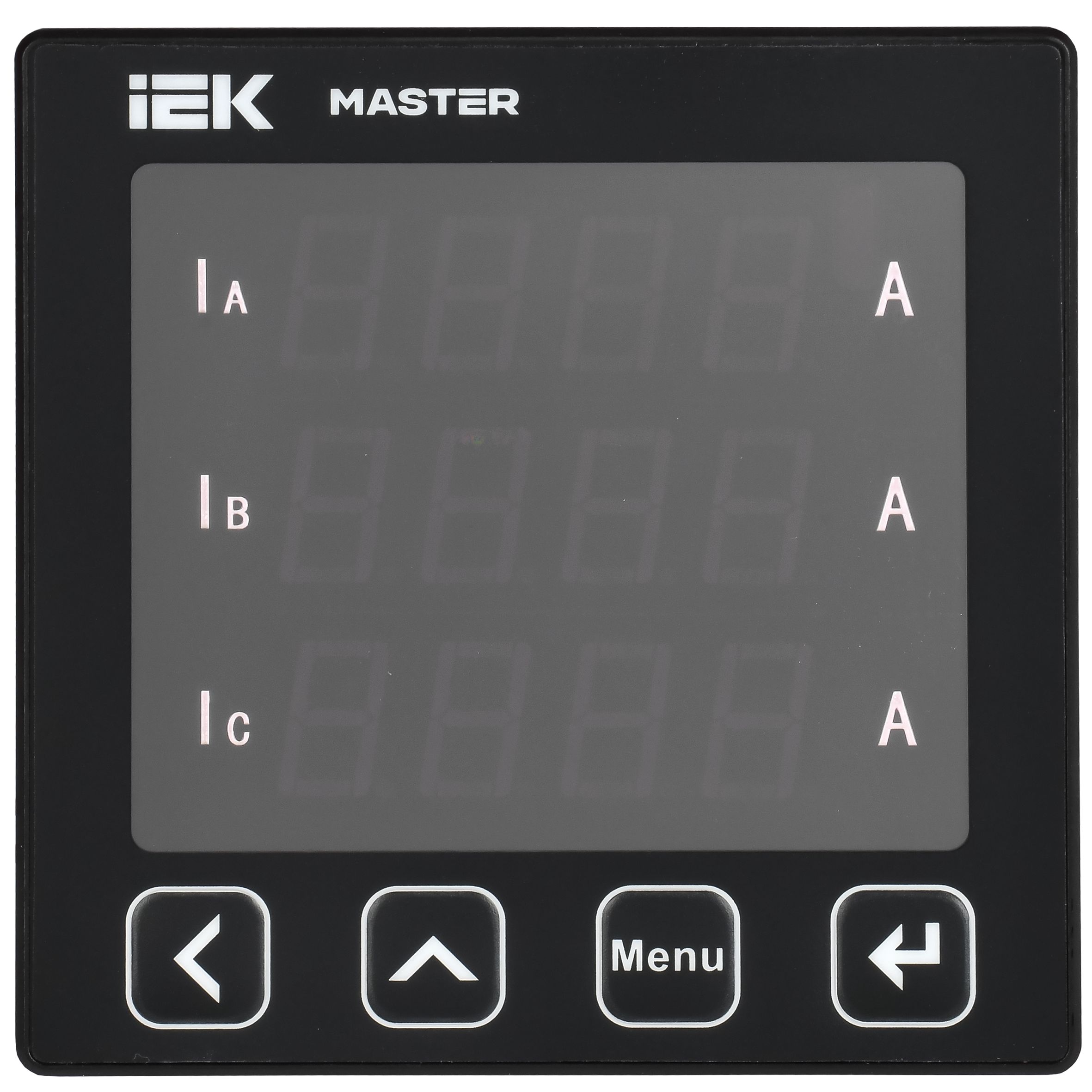 Амперметр цифровой щитовой трехфазный RS-485 96х96 LED MASTER IEK — фото