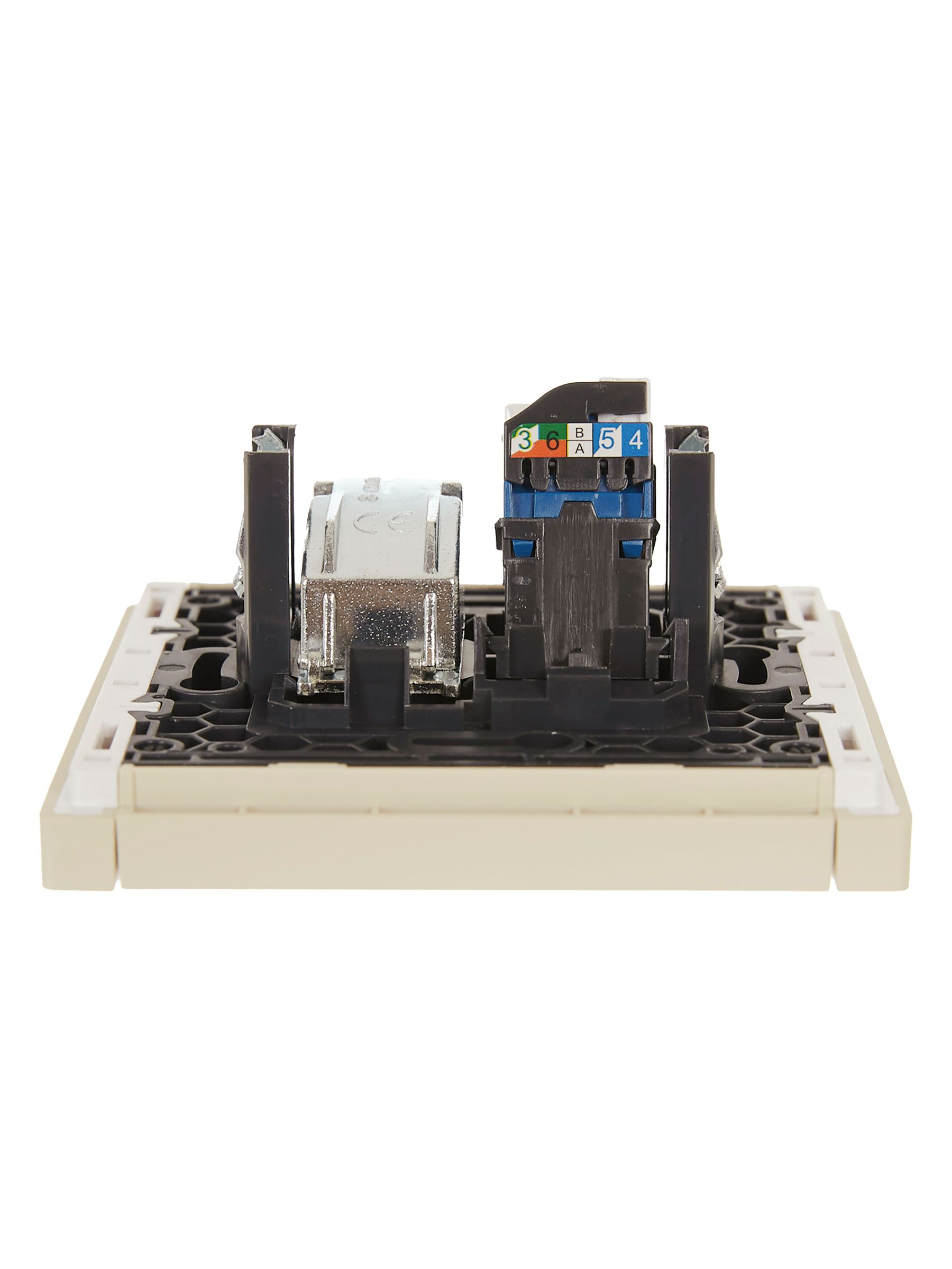 FORTE&PIANO Розетка двойная TV+RJ45 кат.6 FP437 ваниль IEK — фото