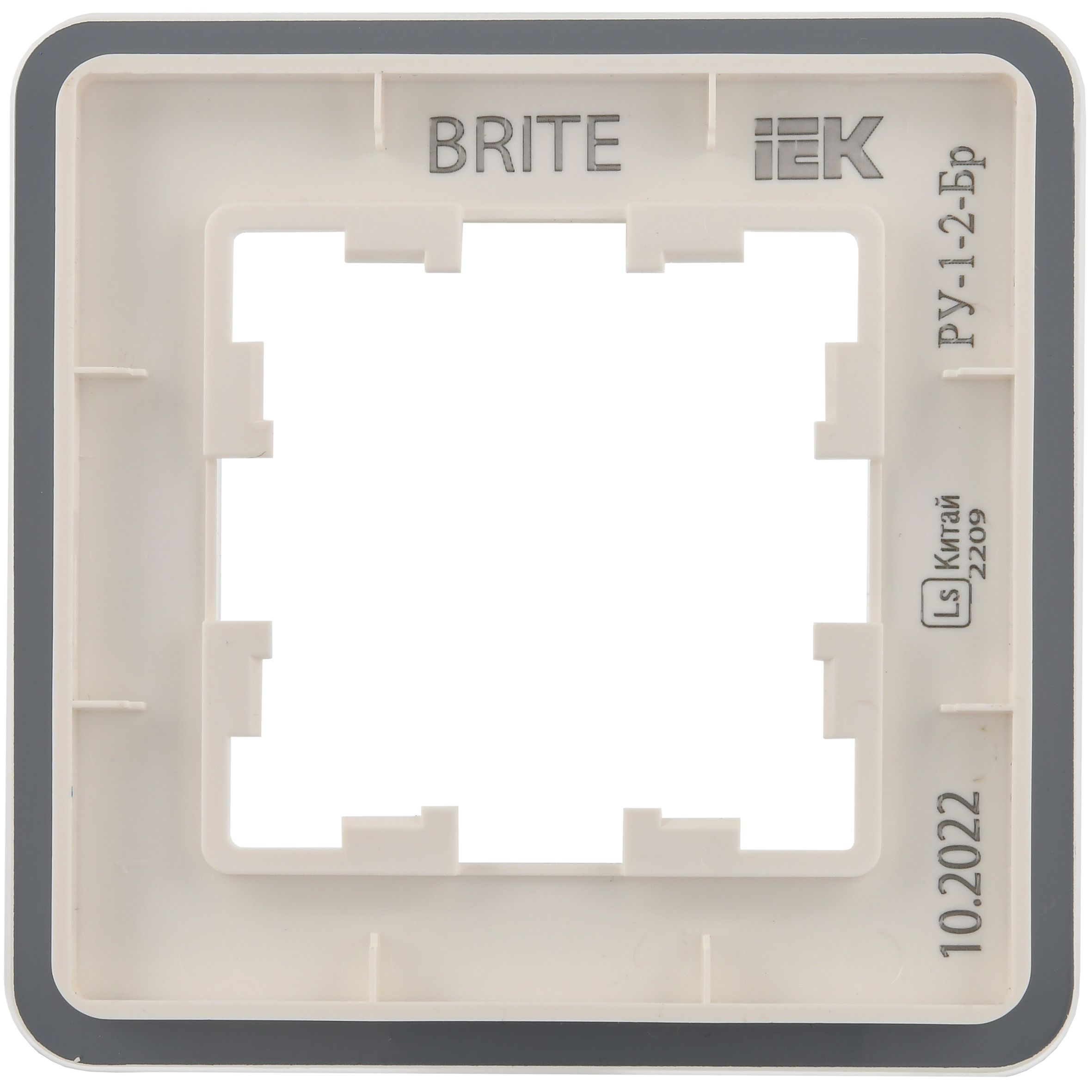 BRITE Рамка 1-местная РУ-1-2-Бр стекло белый RE IEK — фото