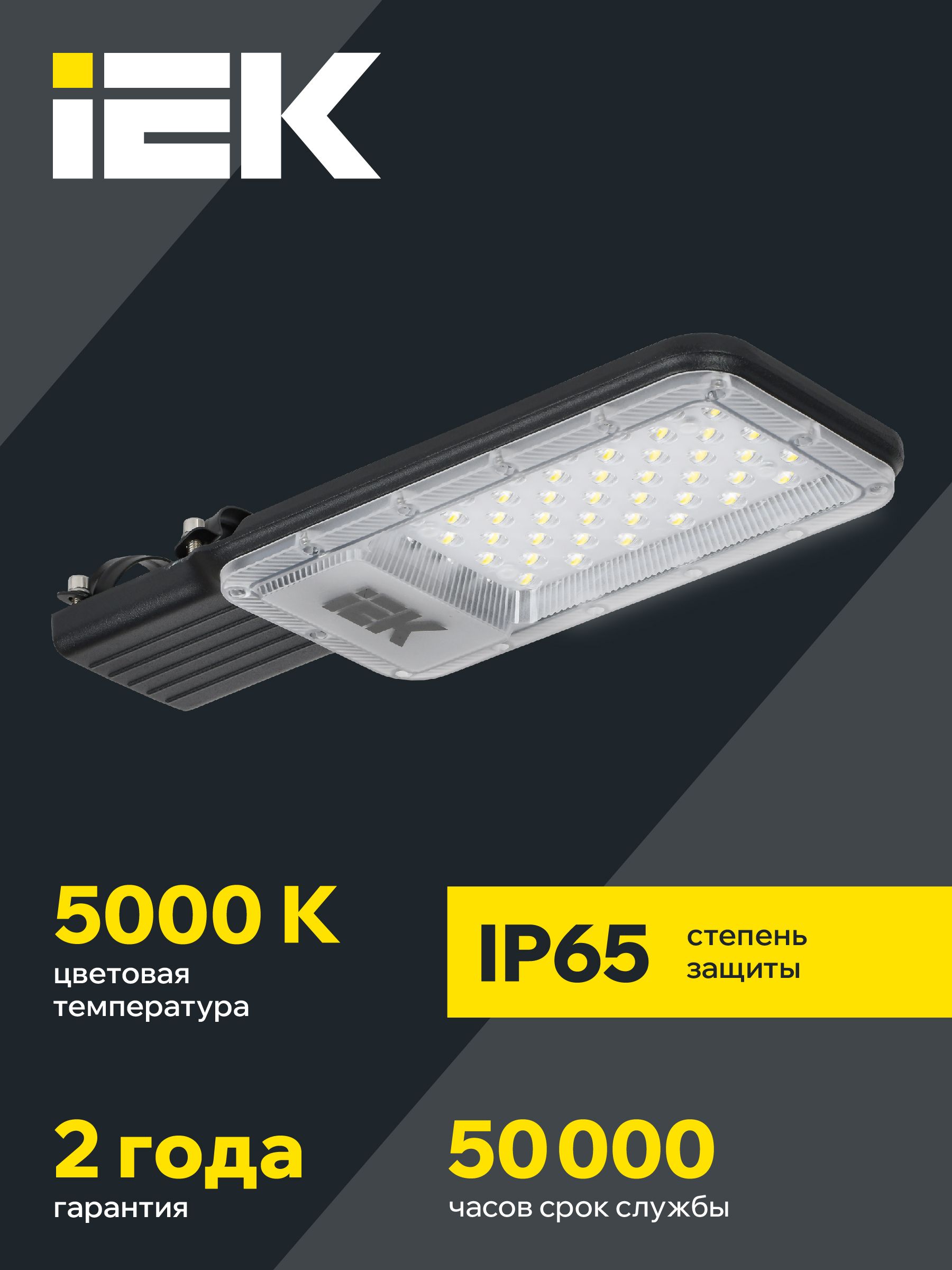 Светильник светодиодный консольный ДКУ 1011-50Ш 5000К IP65 IEK — фото
