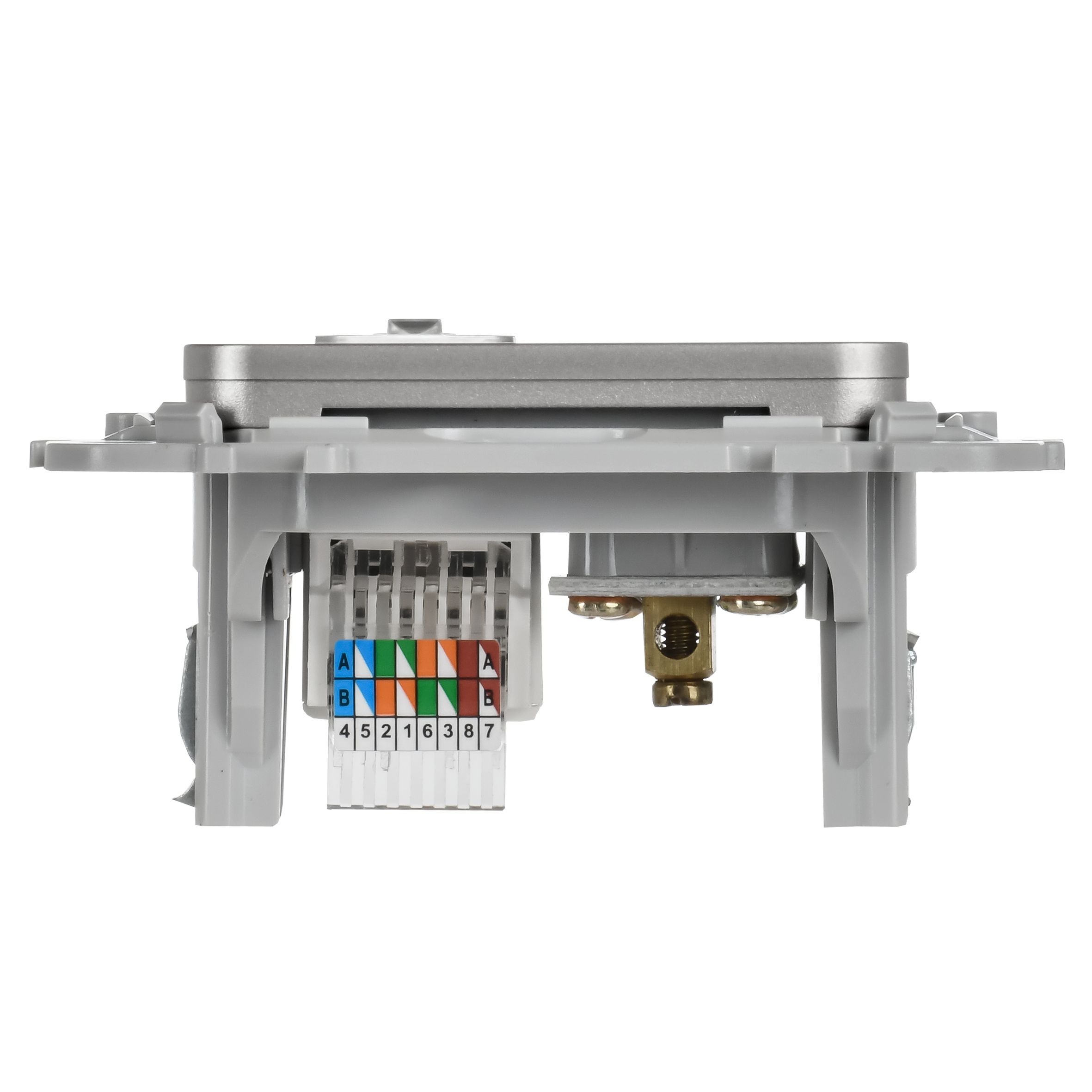 FLITE Розетка 2-местная RJ45/TV категория 5Е UTP РКТВ5е-2-0-ФлА алюминий IEK — фото