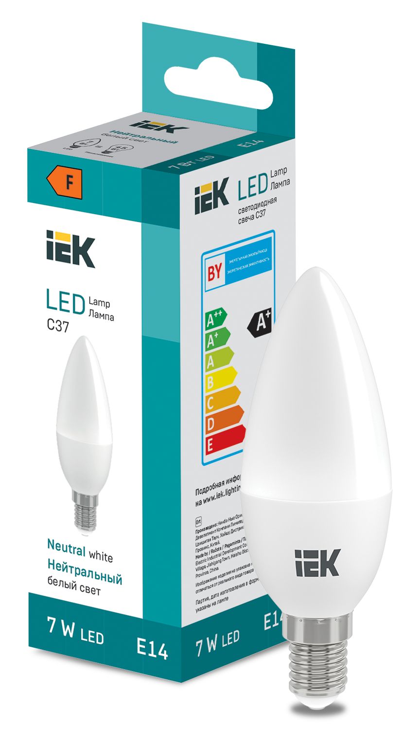 LED Candle C37 600lm 4000K E14 IEK