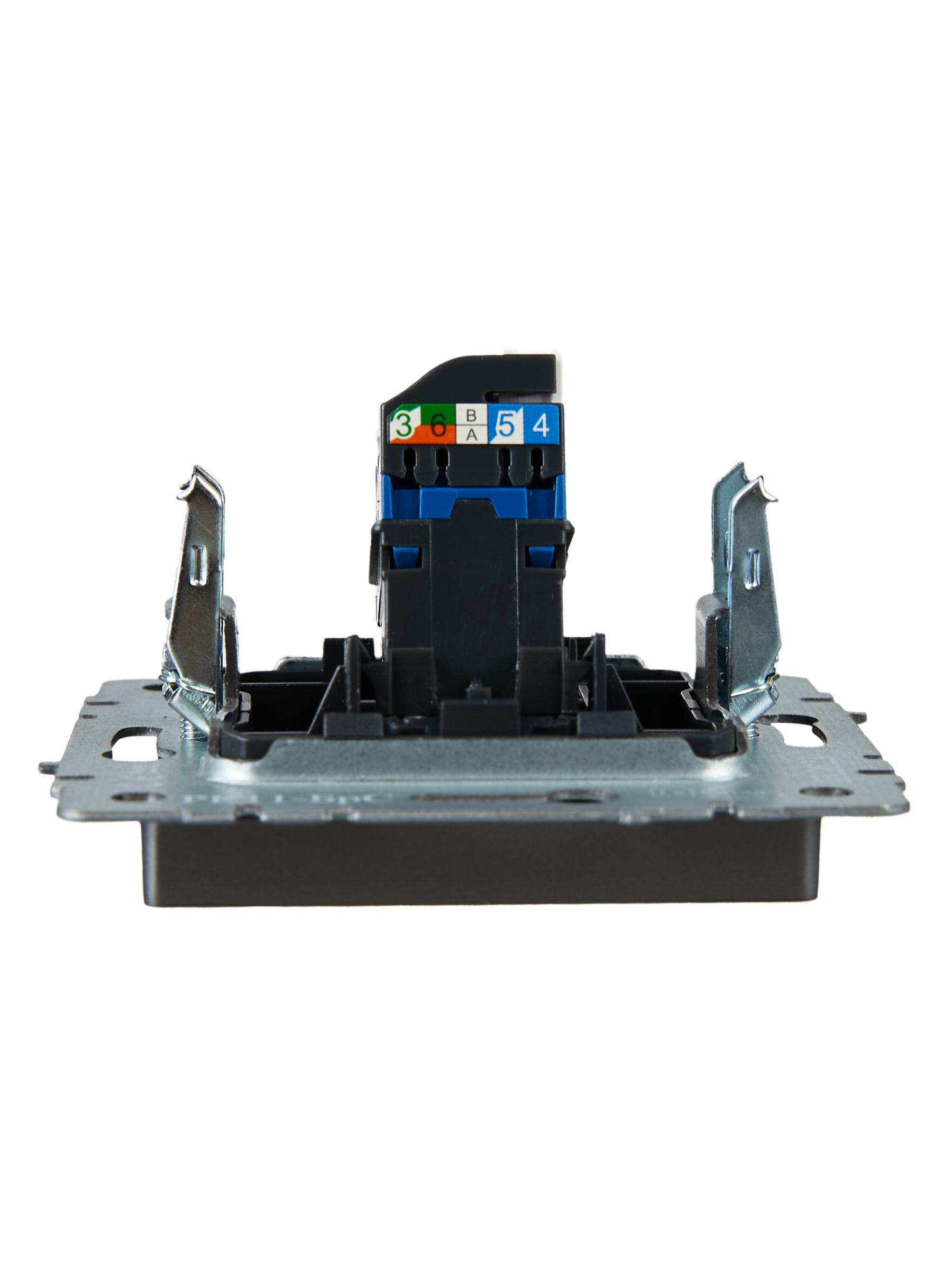 BRITE Розетка компьютерная RJ45 кат.6 РК11-БрС сталь IEK — фото