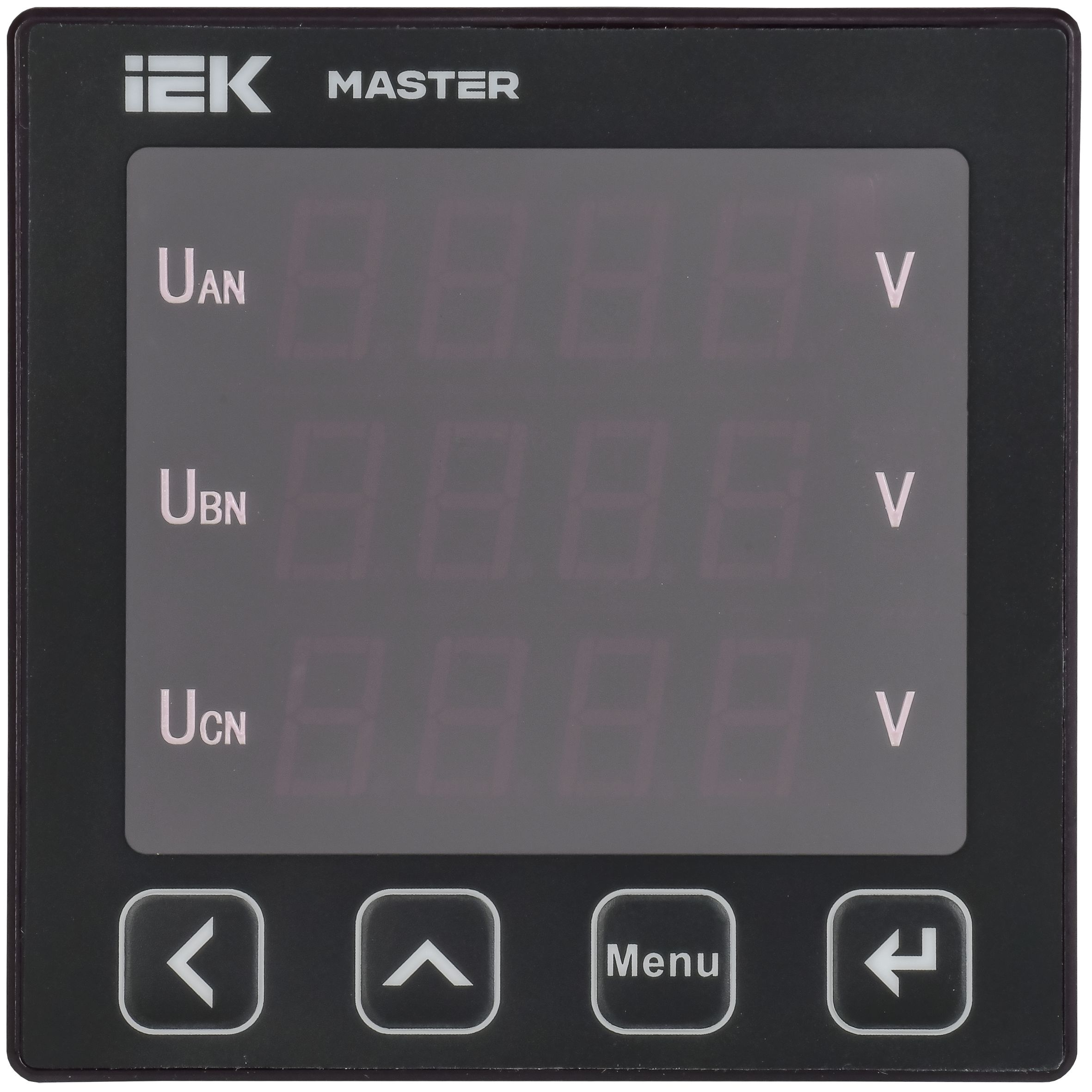 Вольтметр цифровой щитовой трехфазный RS-485 96х96 LED MASTER IEK — фото