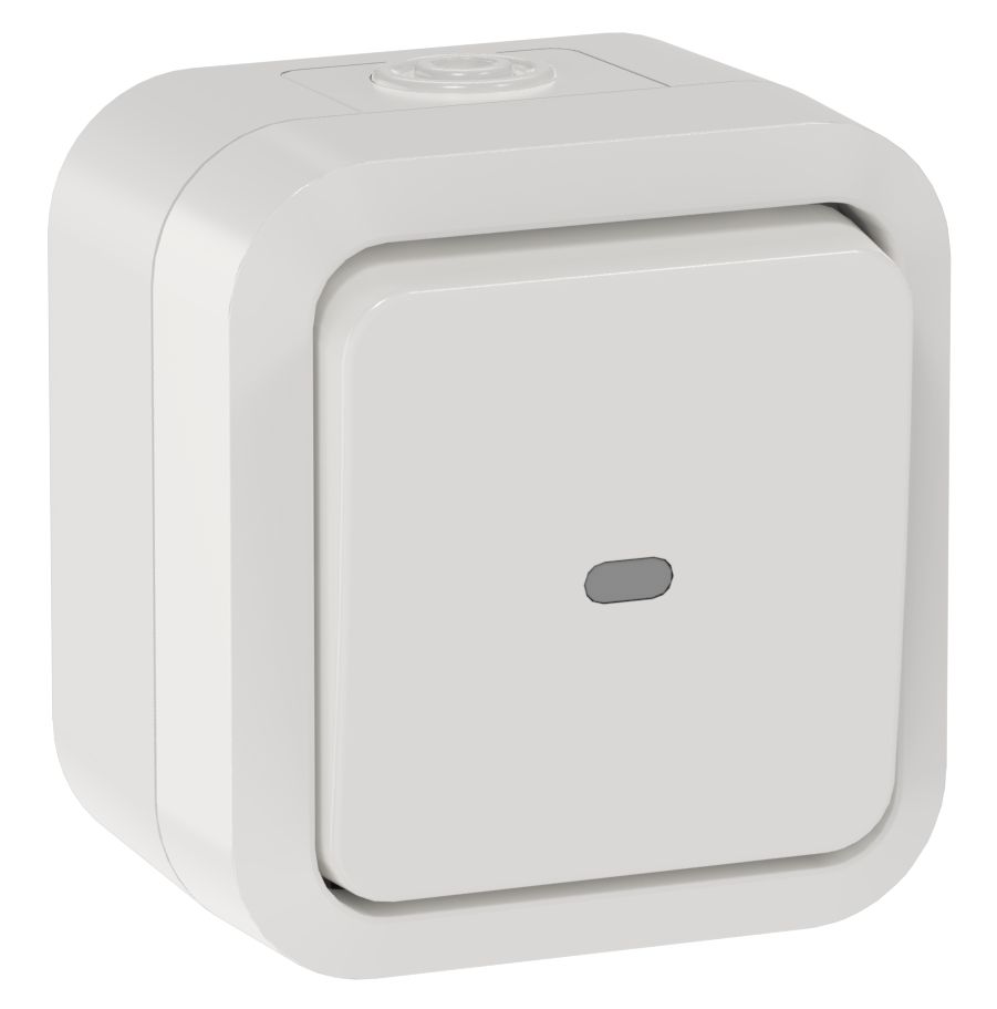 TORS Переключатель одноклавишный с индикацией 10А IP55 TS302 белый IEK — фото