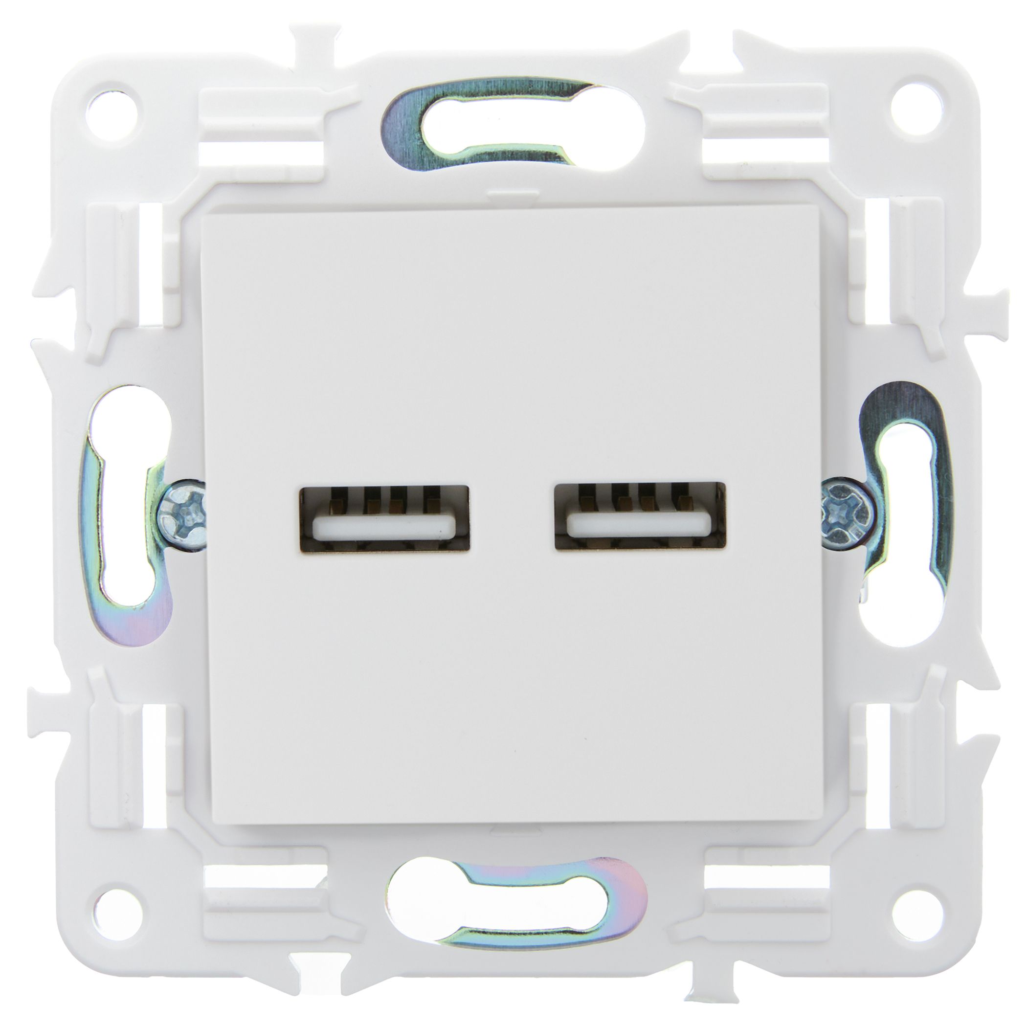 SKANDY Розетка USB A+A 3,1А SK-R15W арктический белый IEK — фото