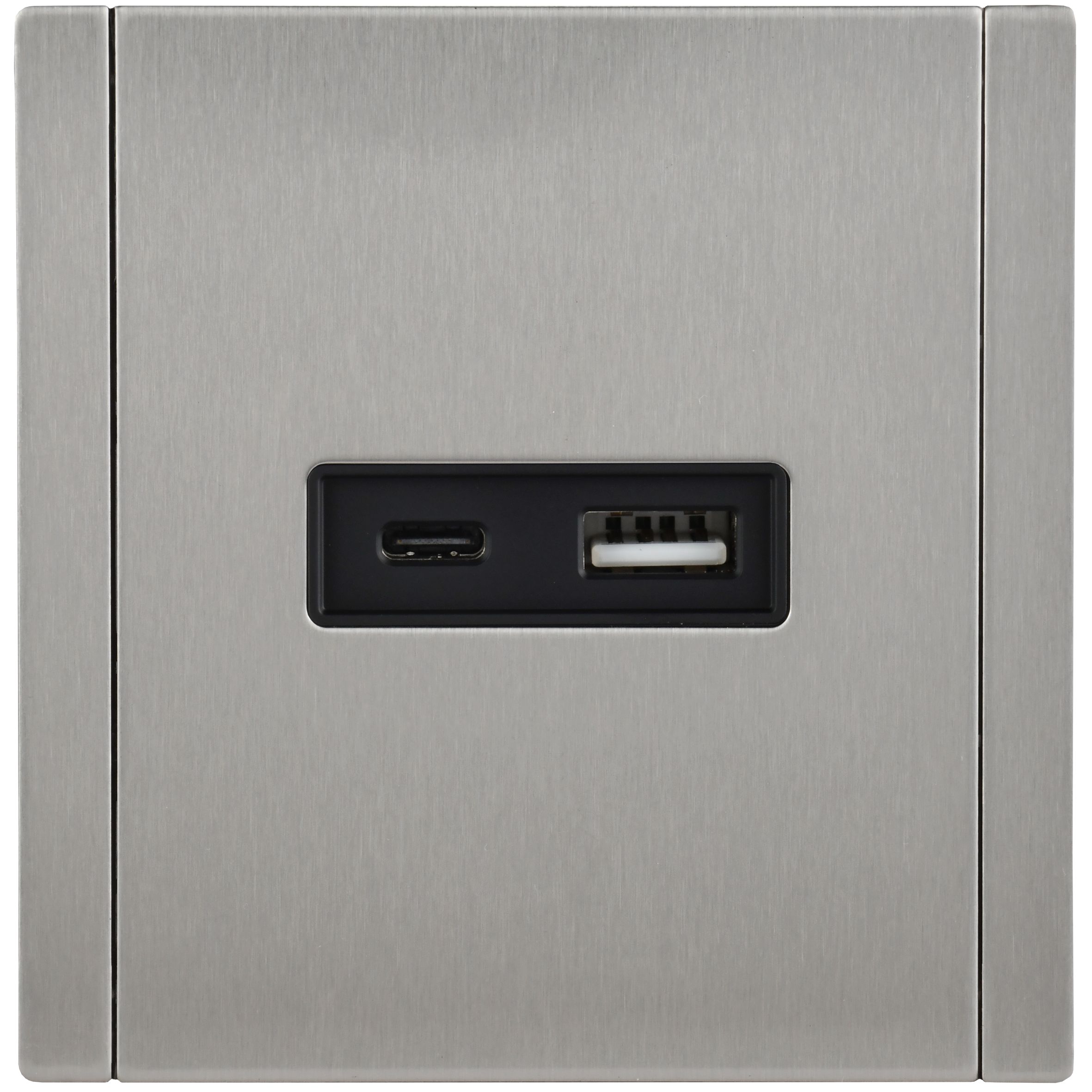 FORTE&PIANO Розетка USB A+C 3,1А FP750M металл никель IEK — фото