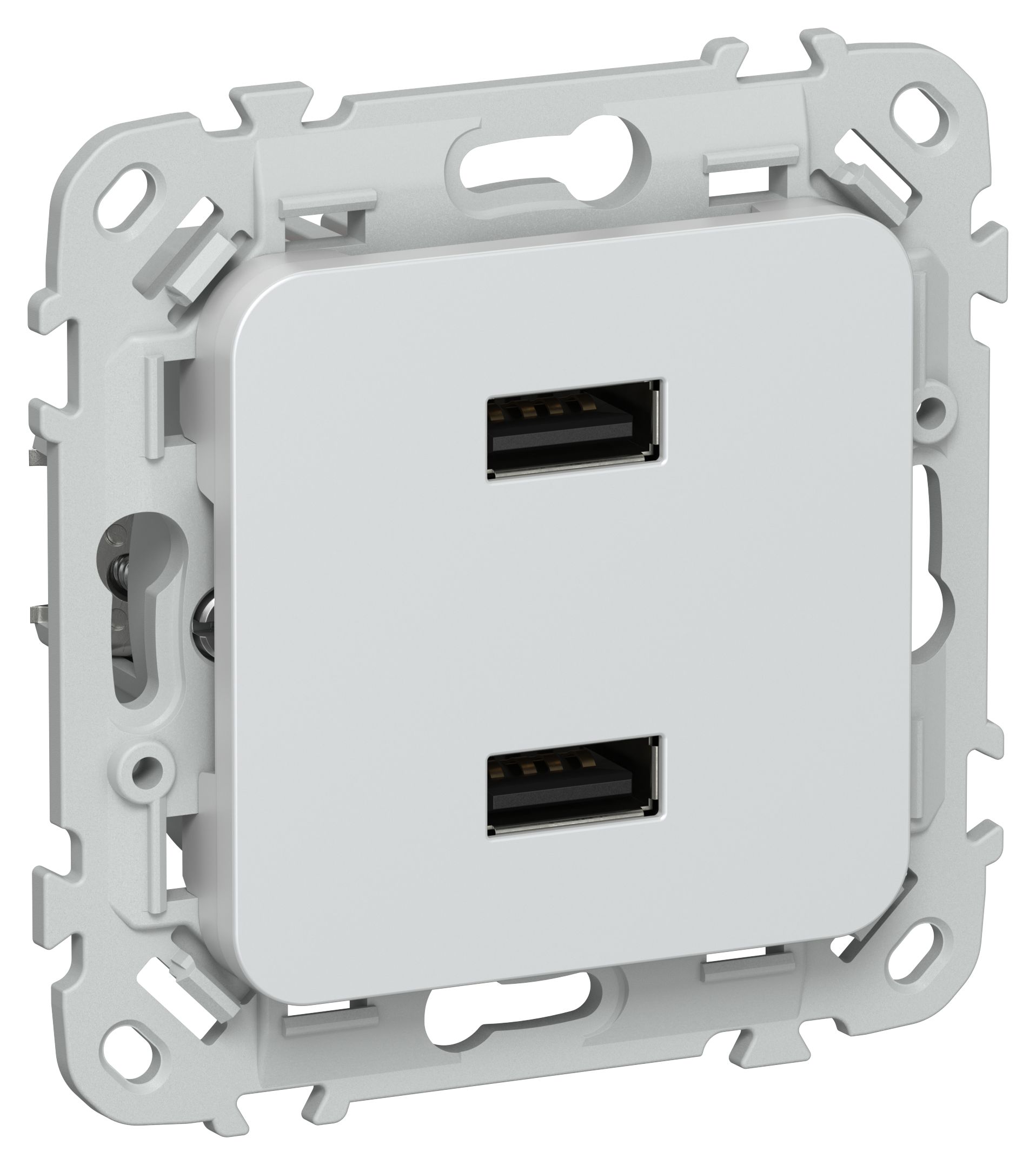 FLITE Розетка USB A+A 2,1А РЮ-2-ФлЖ жемчуг IEK