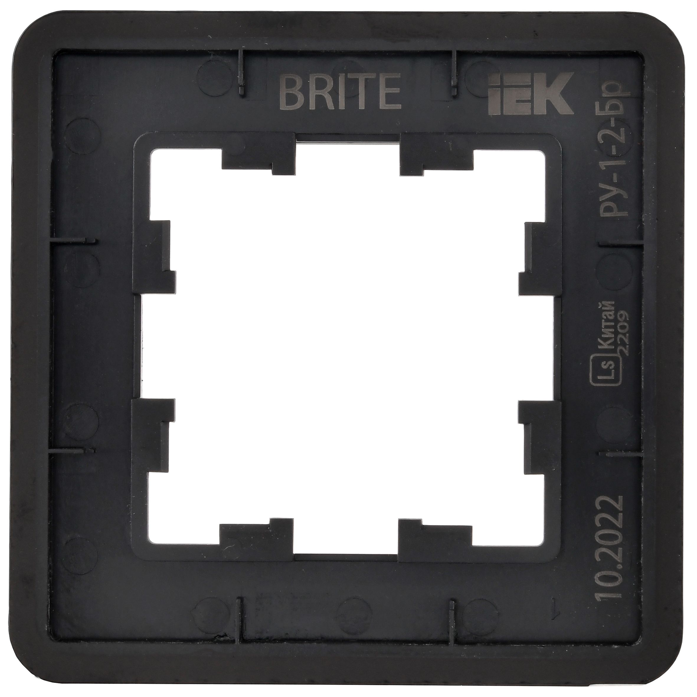 BRITE Рамка 1-местная РУ-1-2-Бр стекло черный RE IEK — фото