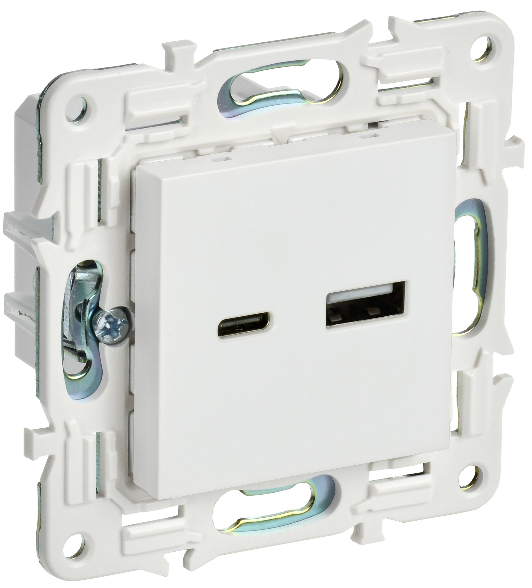 SKANDY Розетка USB A+C 18Вт SK-R13W арктический белый IEK — фото