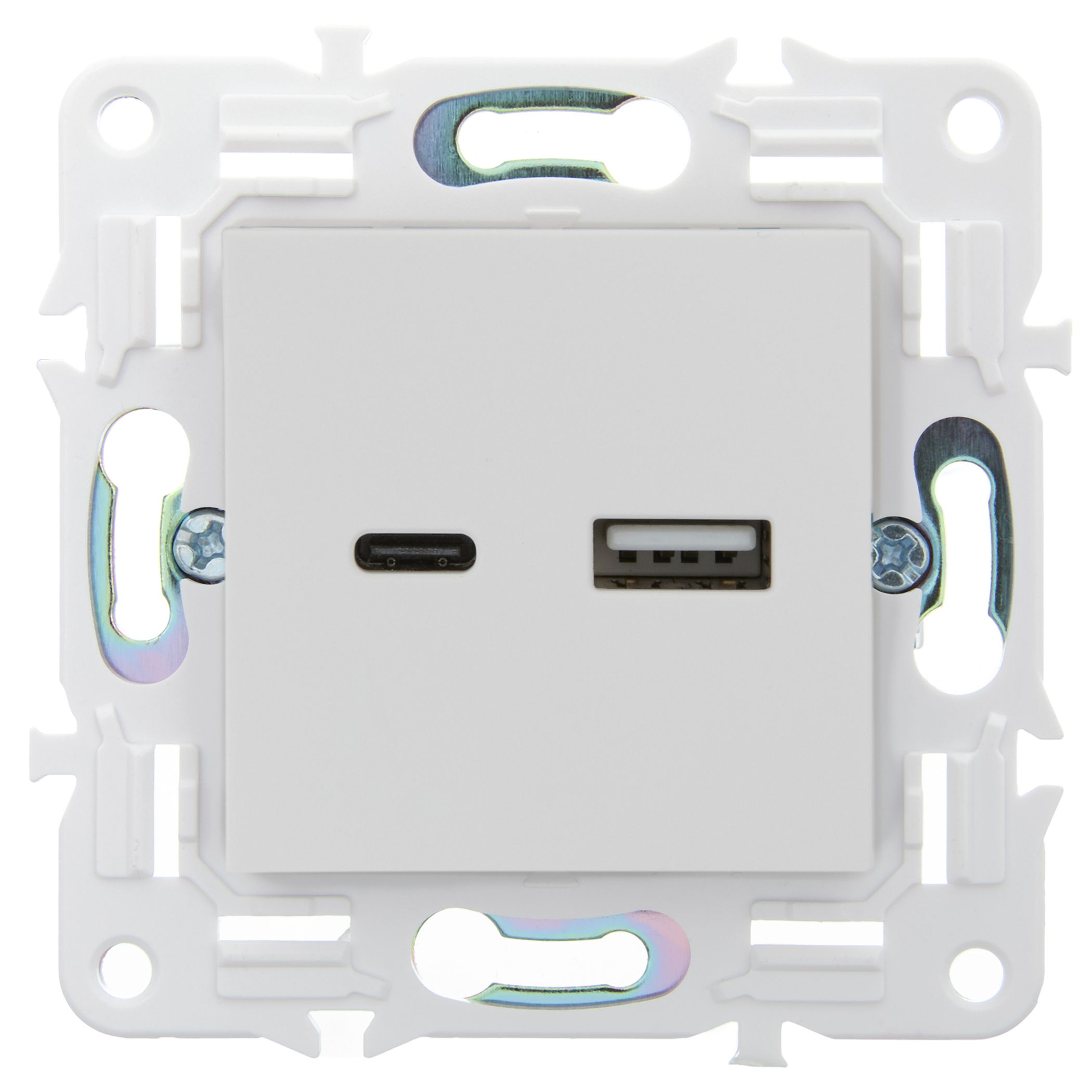 SKANDY Розетка USB A+C 18Вт SK-R13W арктический белый IEK — фото