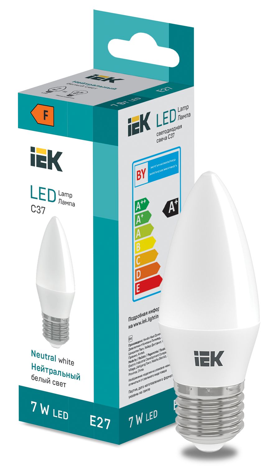LED Candle C37 600lm 4000K E27 IEK