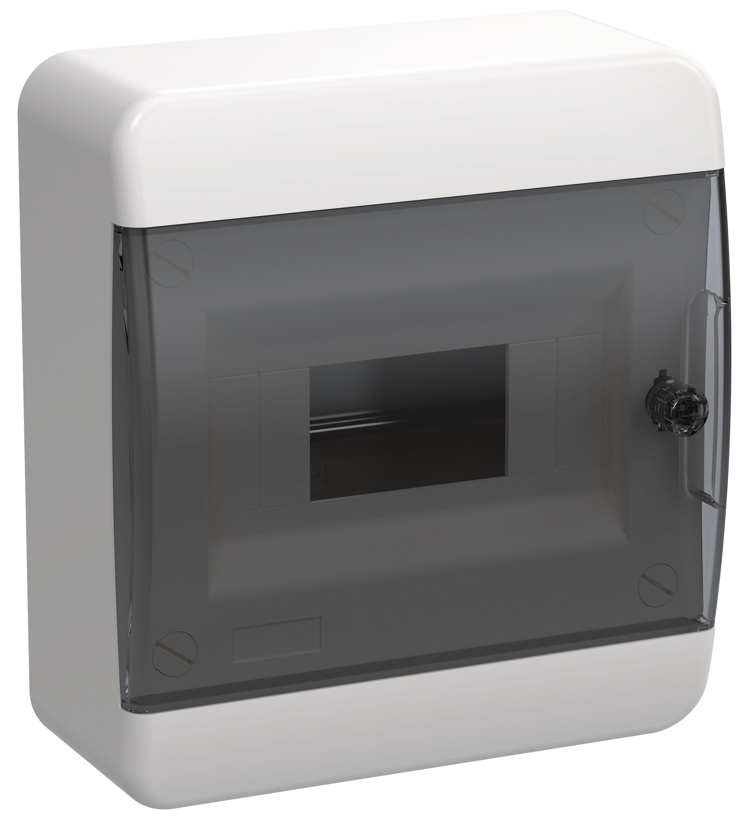 TEKFOR Корпус пластиковый ЩРН-П-8 IP41 черная прозрачная дверь IEK