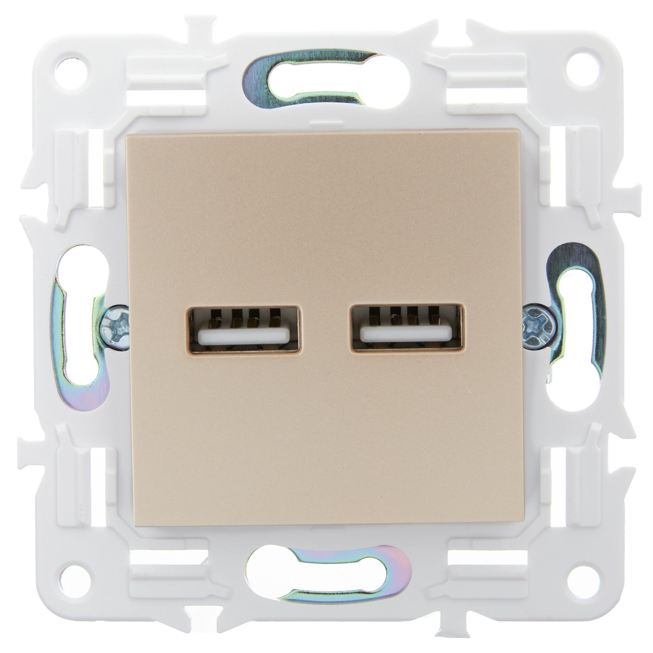 SKANDY Розетка USB A+A 3,1А SK-R15Sa песочный IEK — фото
