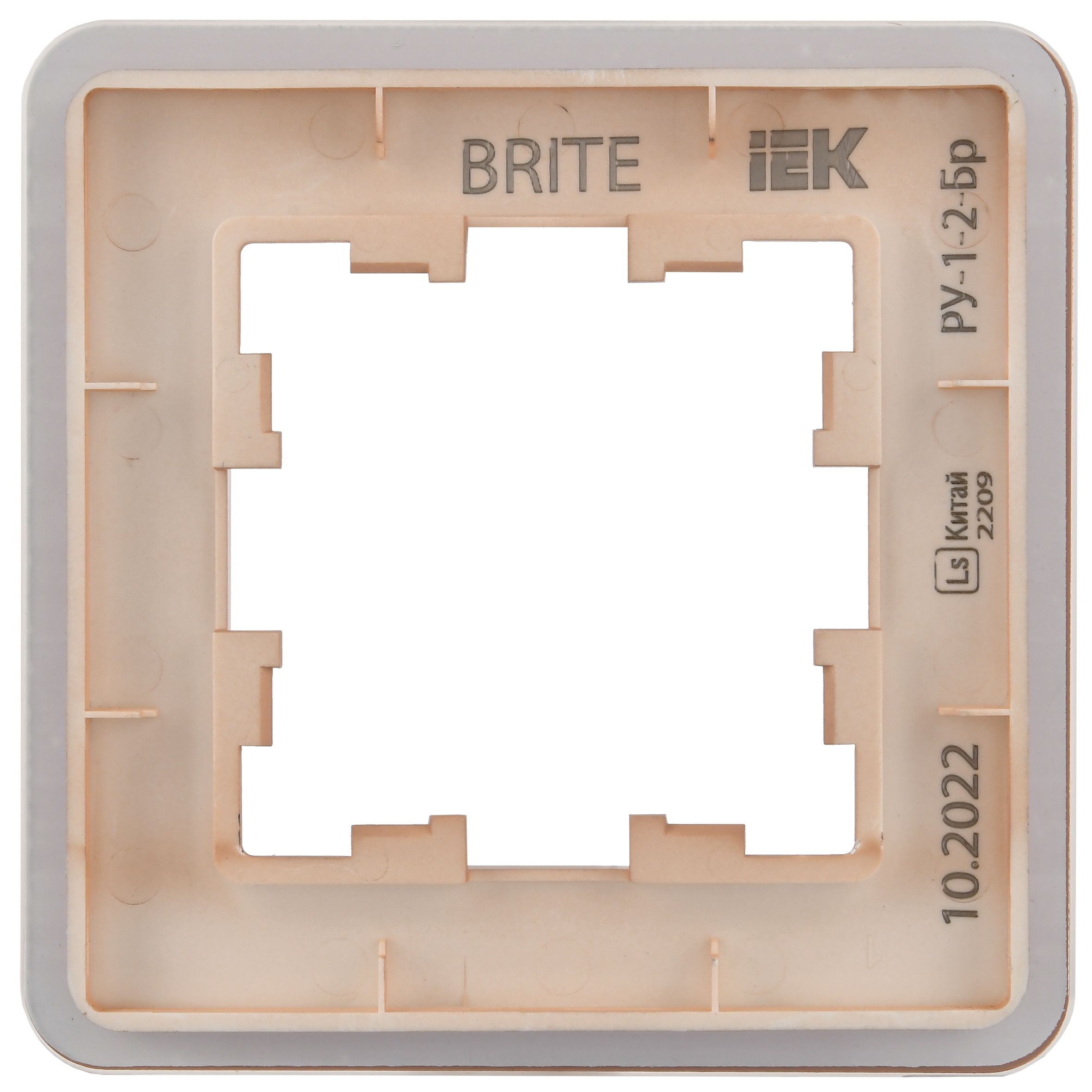 BRITE Рамка 1-местная РУ-1-2-Бр стекло дымчатый RE IEK — фото