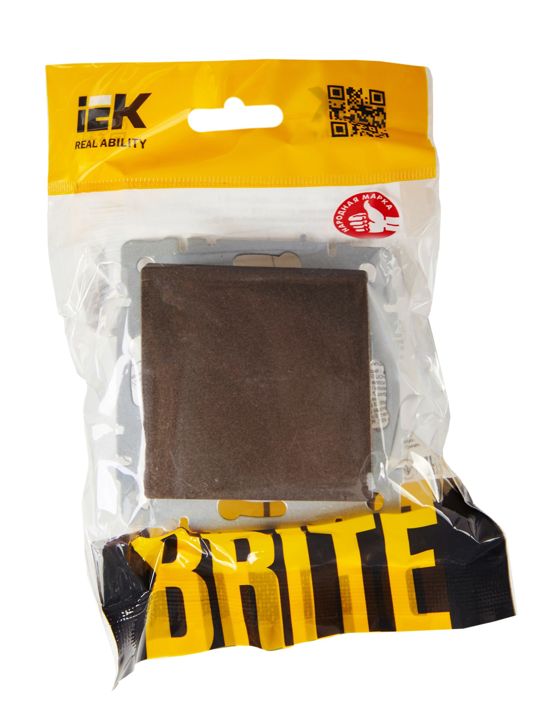 BRITE Выключатель 1-клавишный перекрестный 10А ВС10-1-3-БрТБ темная бронза IEK — фото