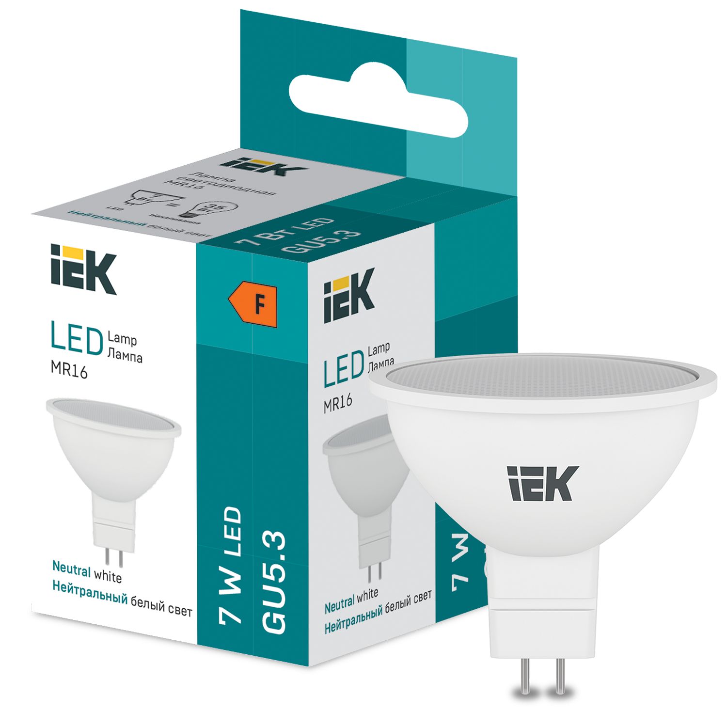 LED MR16 570lm 4000K GU5 IEK