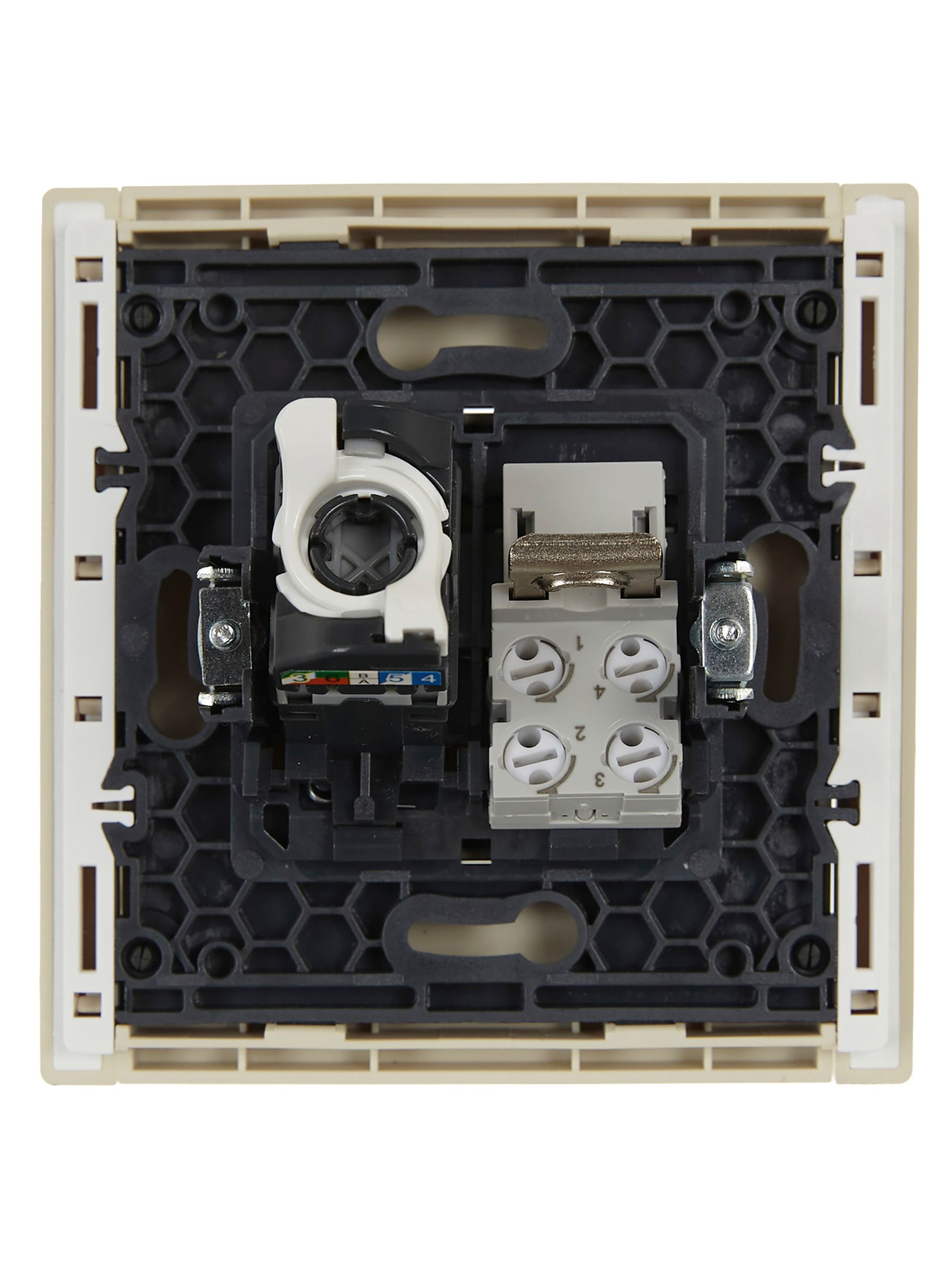 FORTE&PIANO Розетка двойная RJ11+RJ45 кат.5E FP435 ваниль IEK — фото