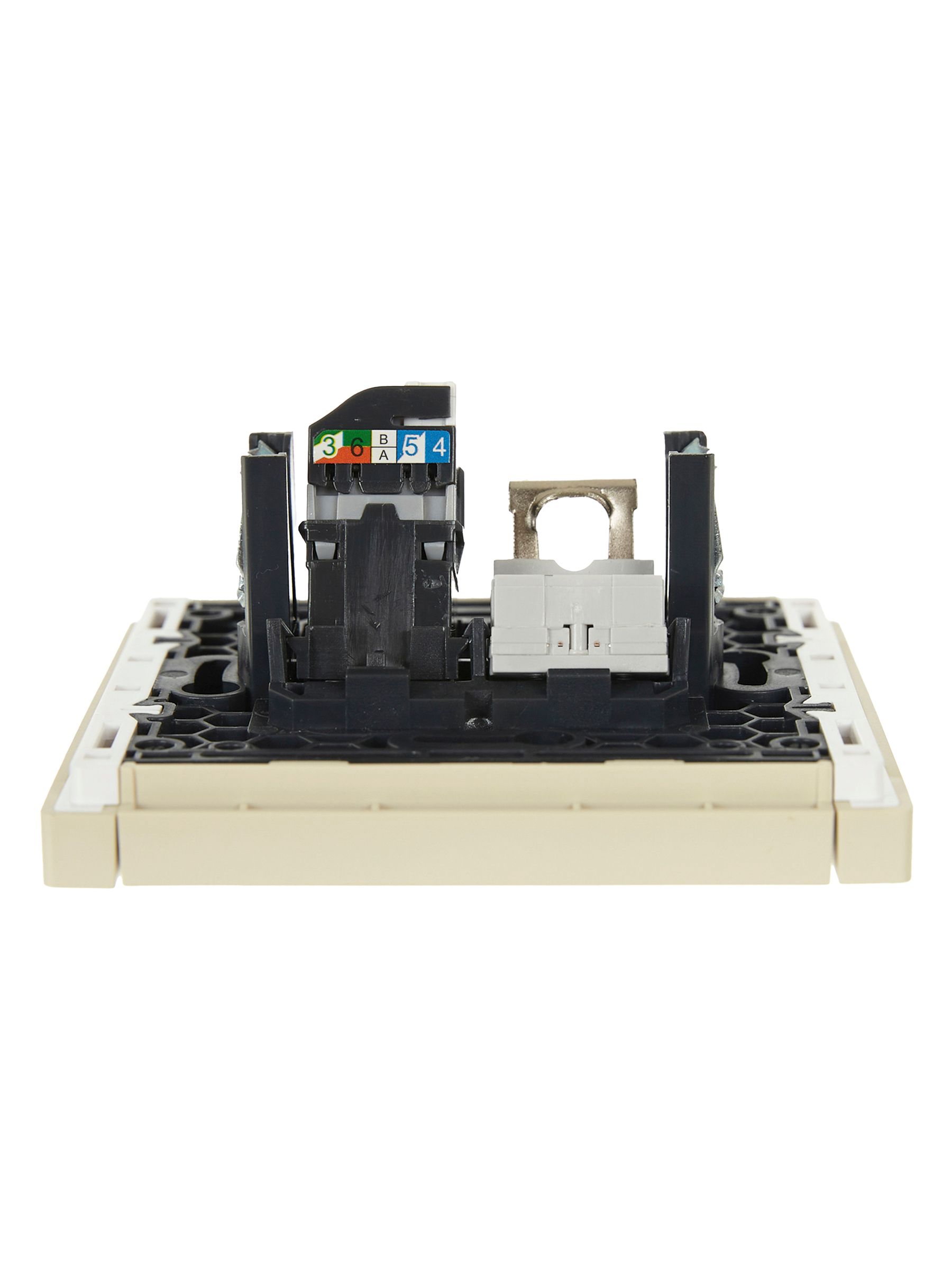 FORTE&PIANO Розетка двойная RJ11+RJ45 кат.5E FP435 ваниль IEK — фото
