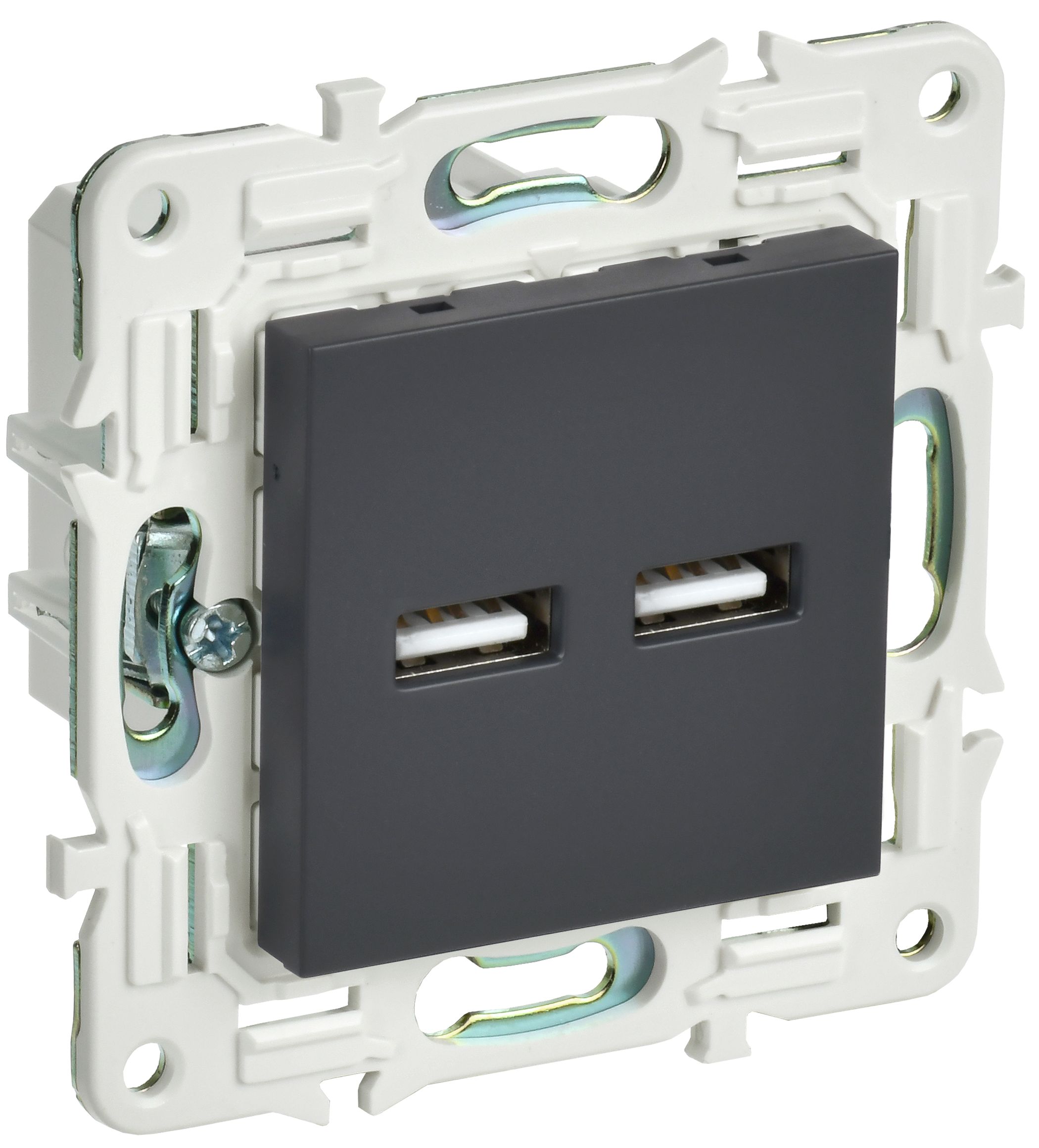 SKANDY Розетка USB A+A 3,1А SK-R15G графит IEK — фото