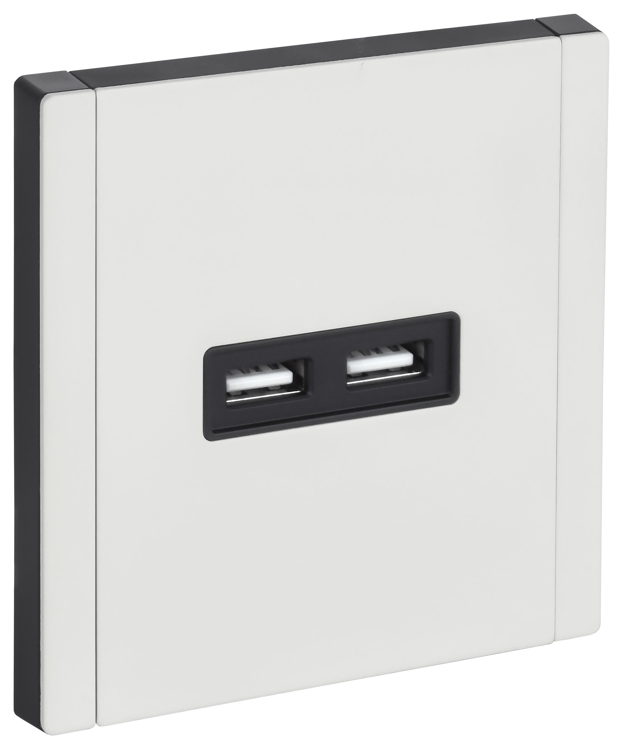 FORTE&PIANO Розетка USB A+A 3,1А FP249M металл белый IEK — фото