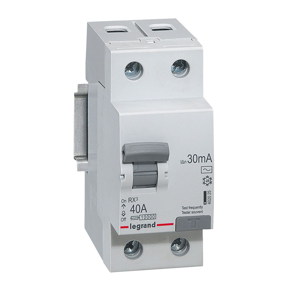 RX3 ВДТ 30мА 40А 2П AC LEGRAND