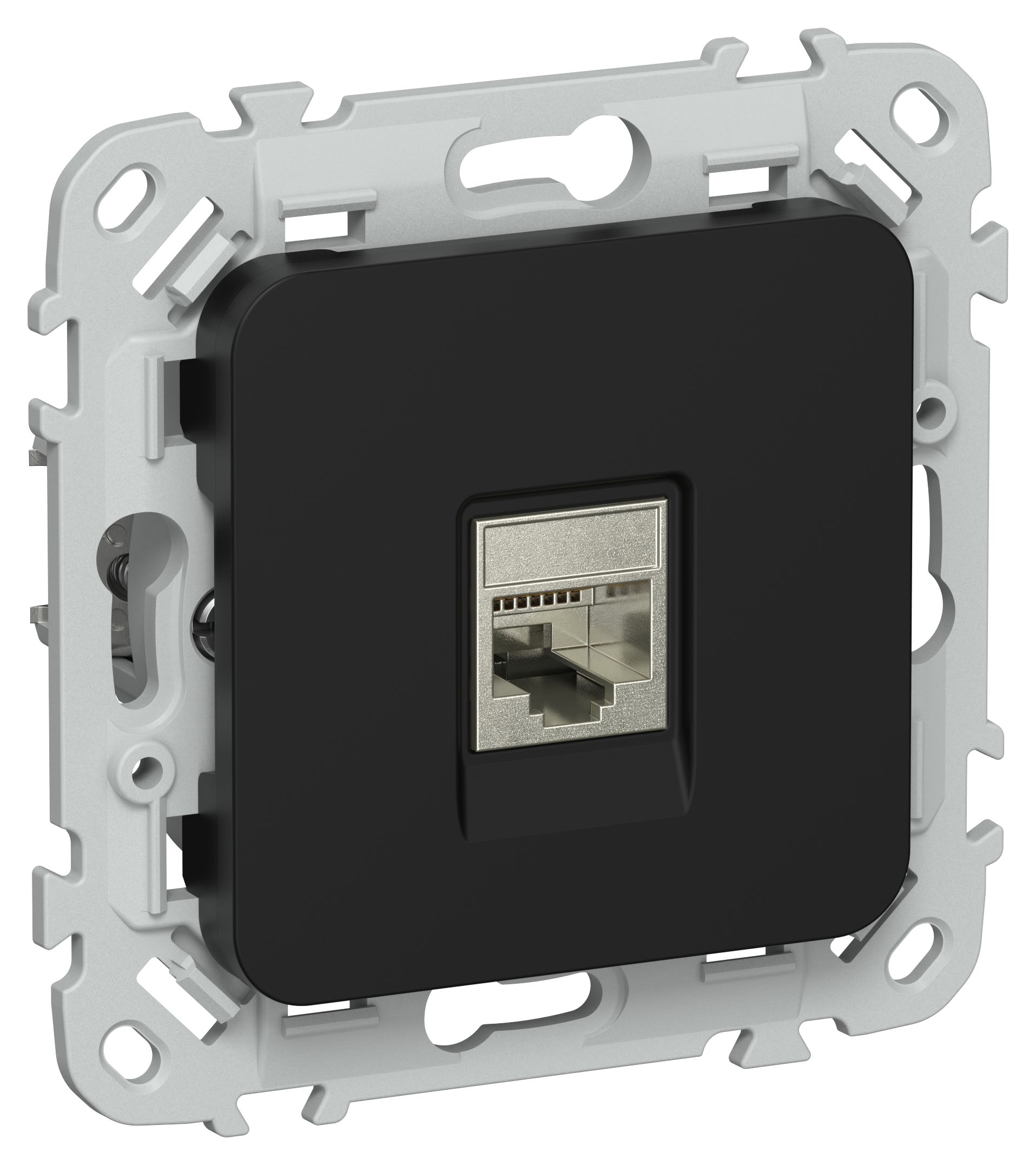 FLITE Розетка компьютерная RJ45 категория 6 STP РК6-1-1-ФлЧ черный IEK