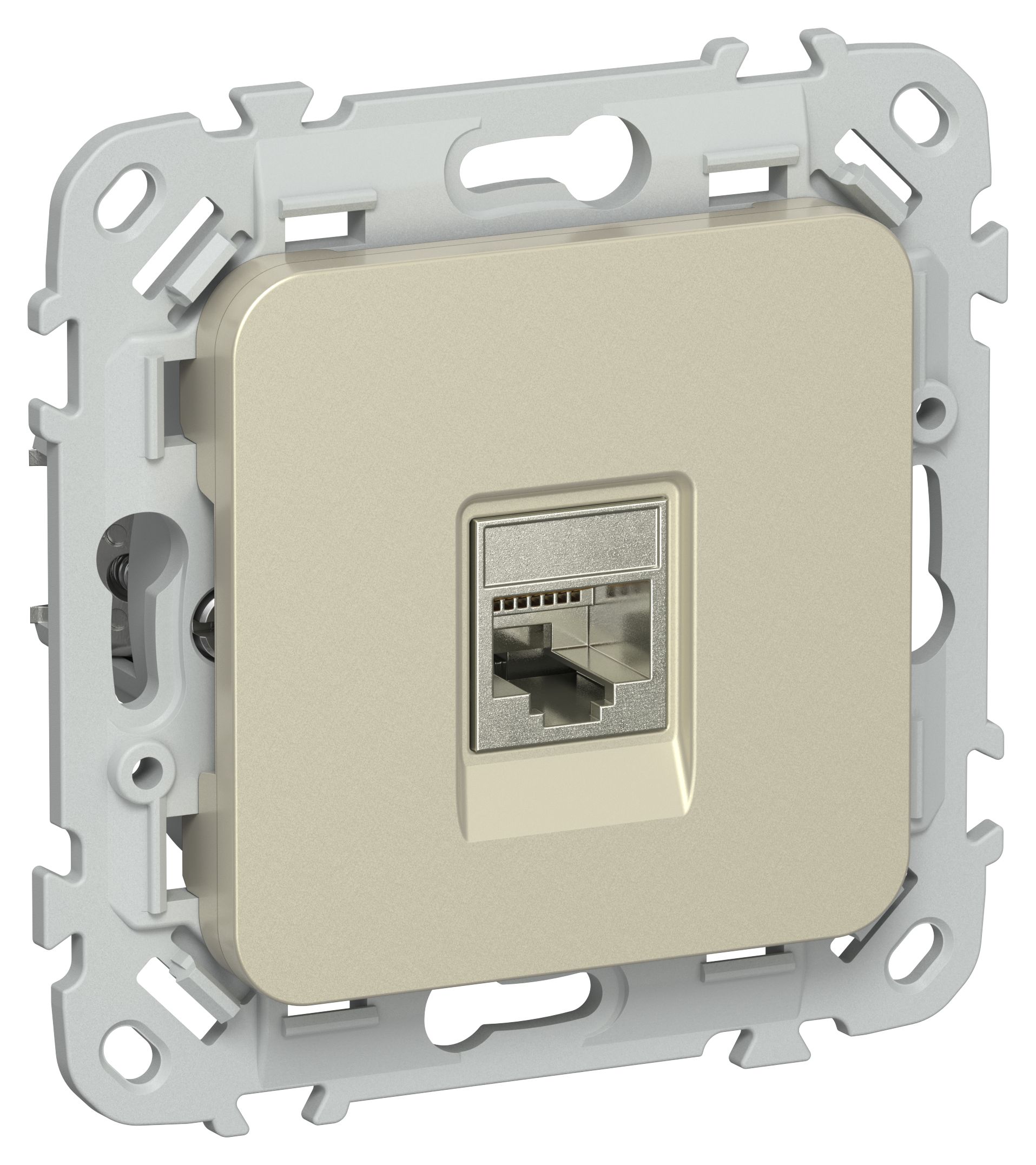 FLITE Розетка компьютерная RJ45 категория 6 STP РК6-1-1-ФлШ шампань IEK