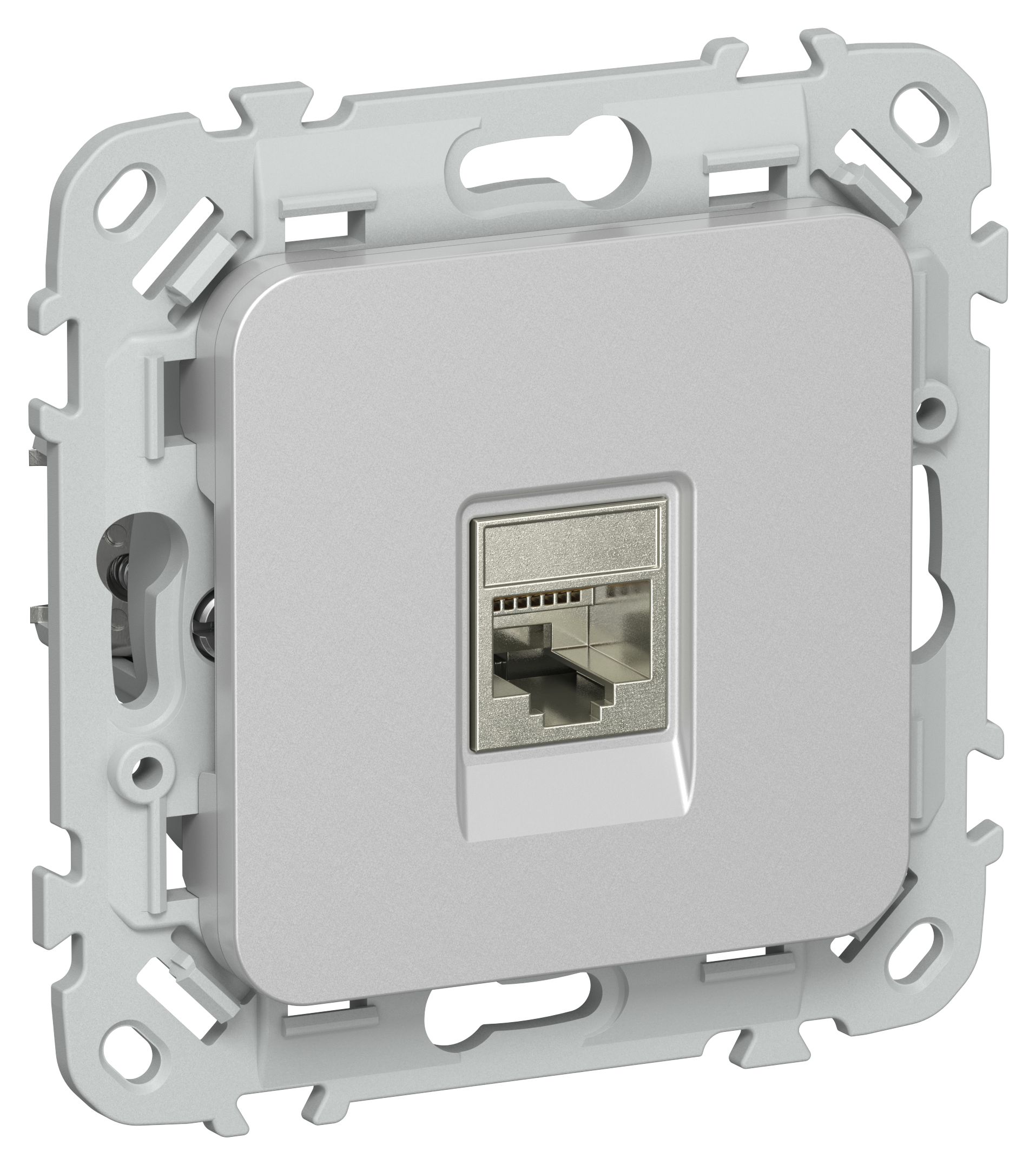 FLITE Розетка компьютерная RJ45 категория 6 STP РК6-1-1-ФлА алюминий IEK