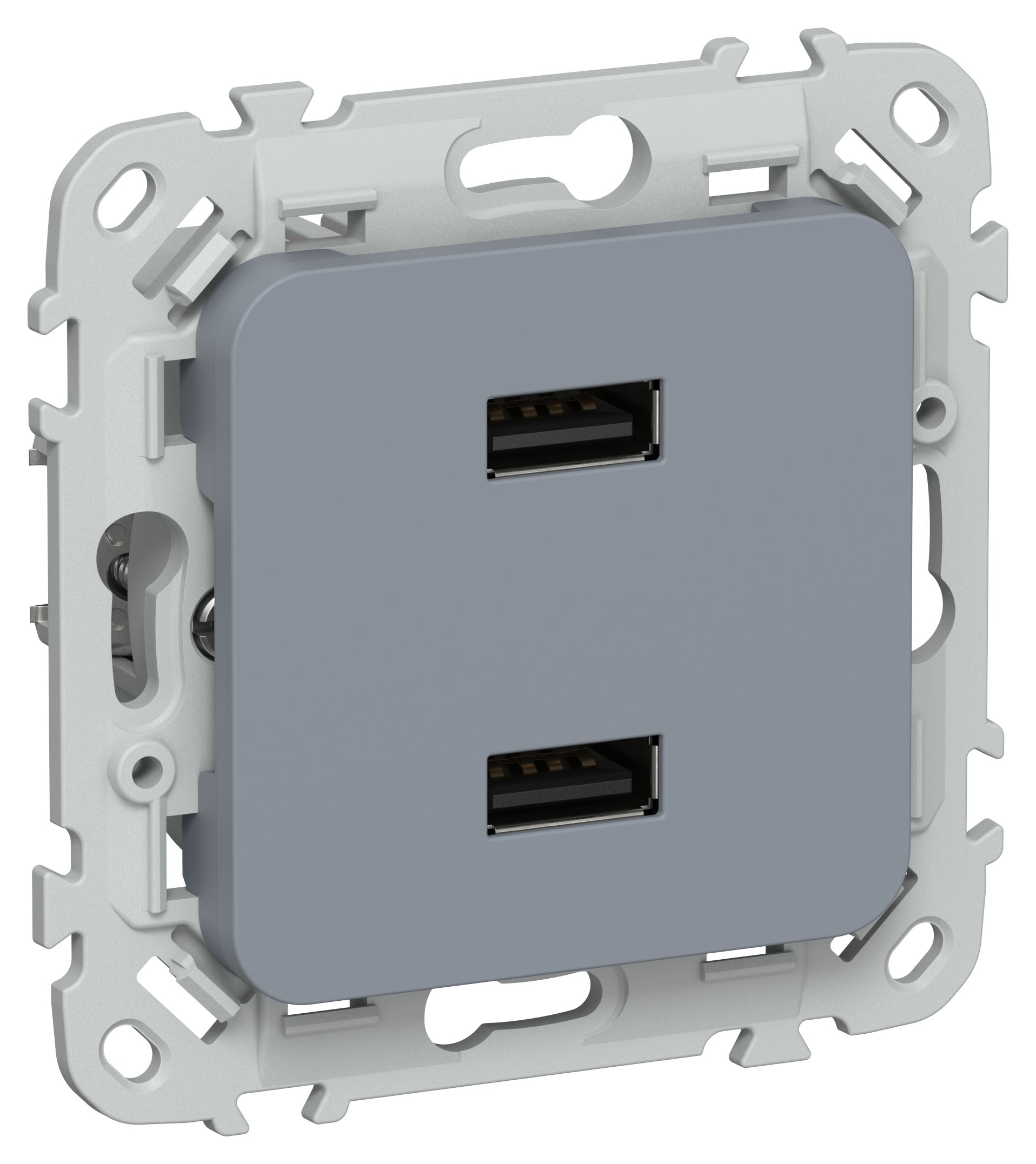 FLITE Розетка USB A+A 2,1А РЮ-2-ФлМ маренго IEK