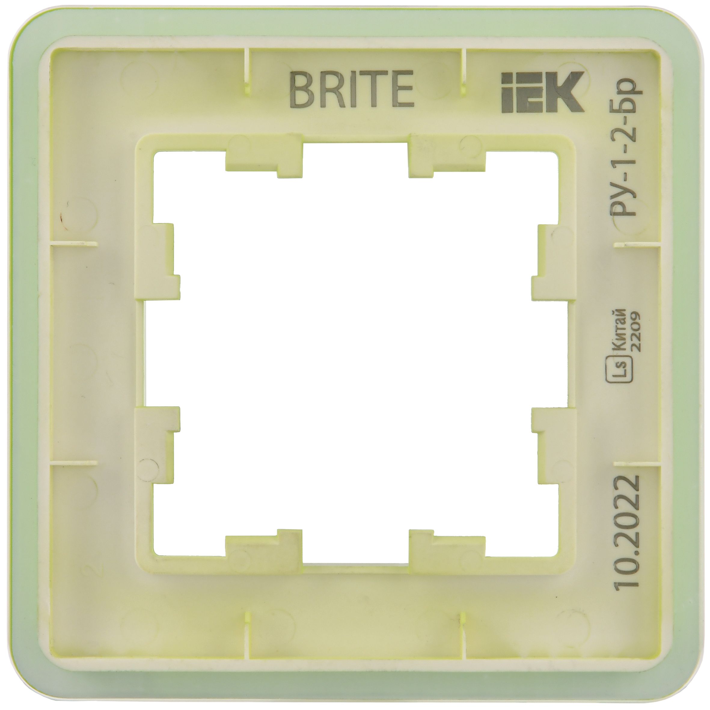 BRITE Рамка 1-местная РУ-1-2-Бр стекло эко грин RE IEK — фото