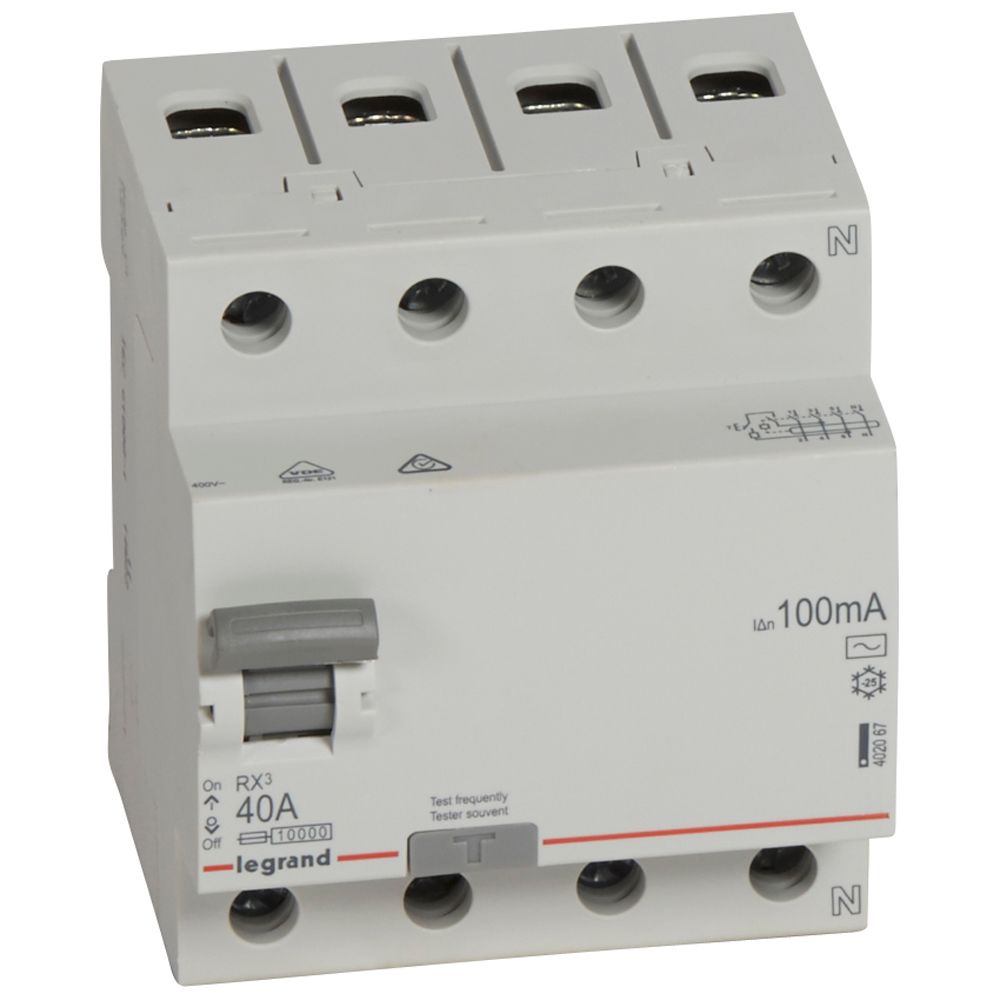 RX3 ВДТ 100мА 40А 4П AC LEGRAND