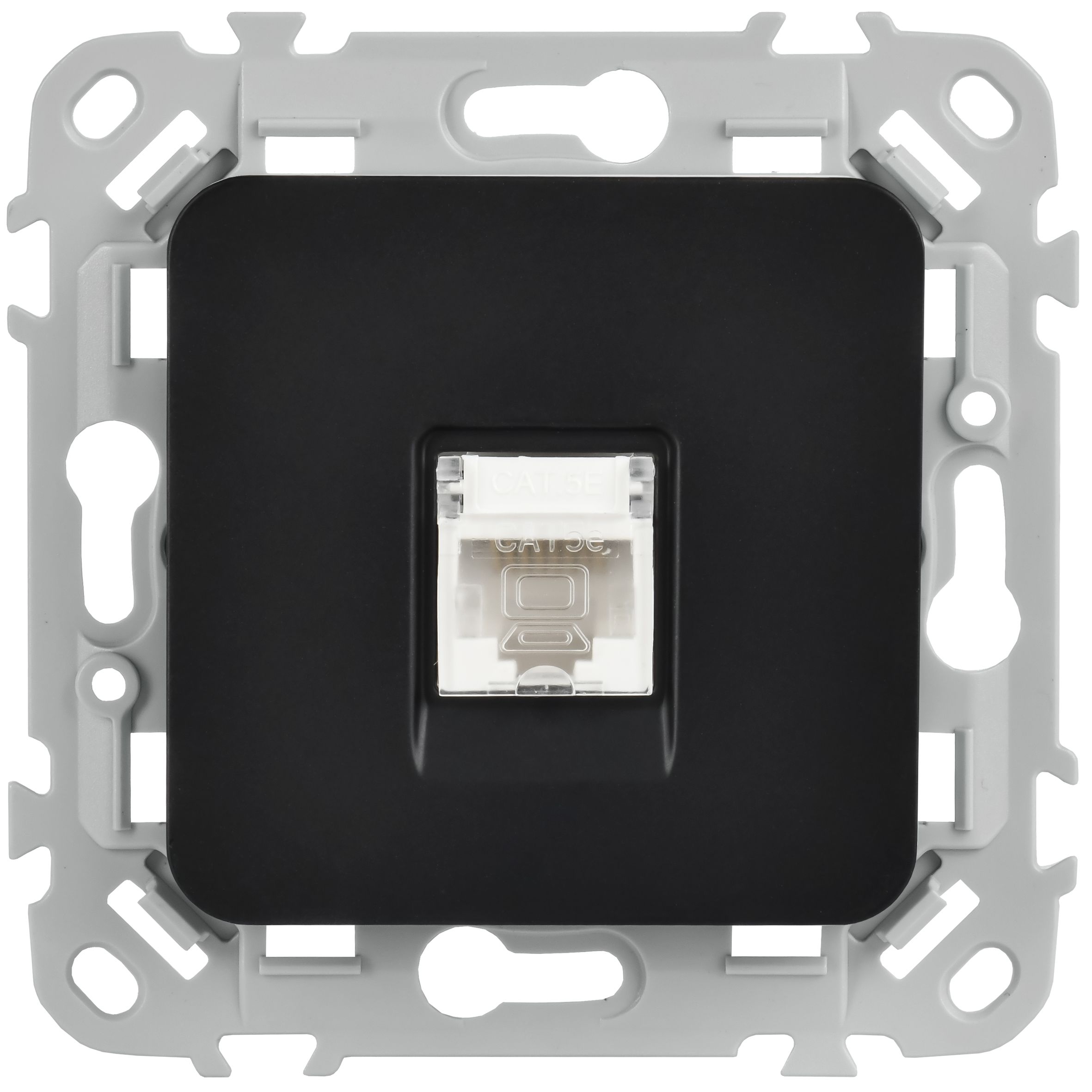 FLITE Розетка компьютерная RJ45 категория 5Е UTP РК5е-1-0-ФлЧ черный IEK — фото