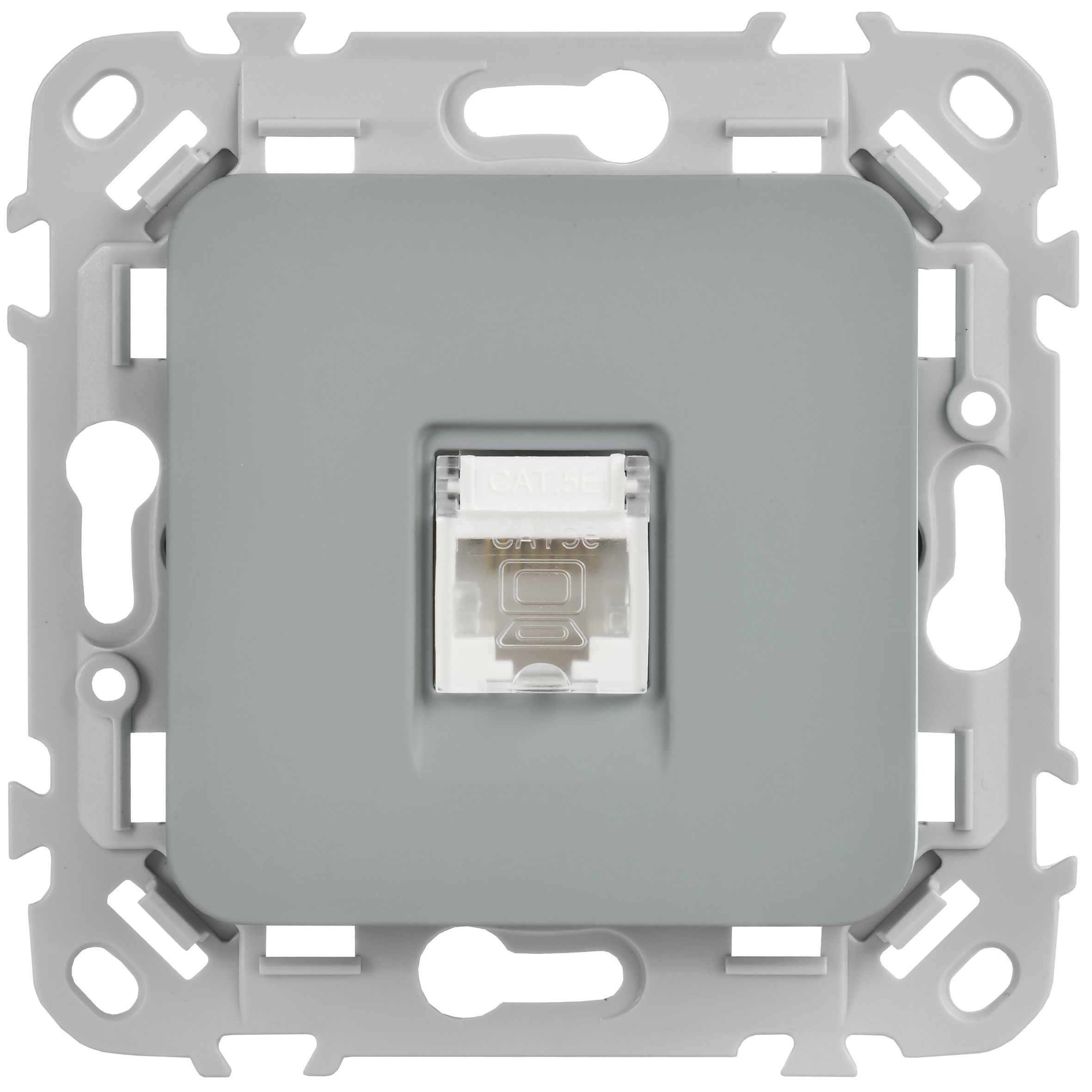 FLITE Розетка компьютерная RJ45 категория 5Е UTP РК5е-1-0-ФлС серый IEK — фото