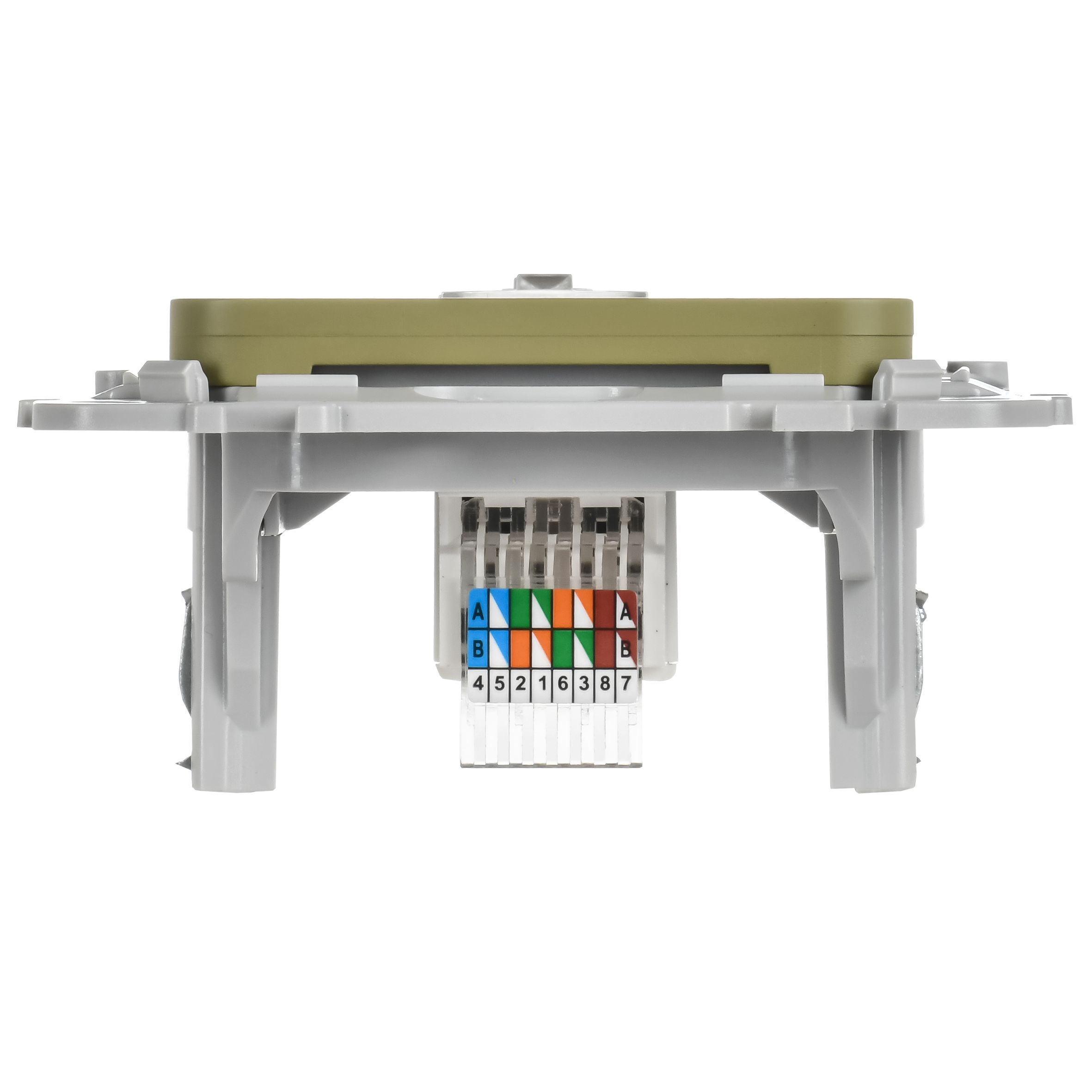 FLITE Розетка компьютерная RJ45 категория 5Е UTP РК5е-1-0-ФлО оливковый IEK — фото