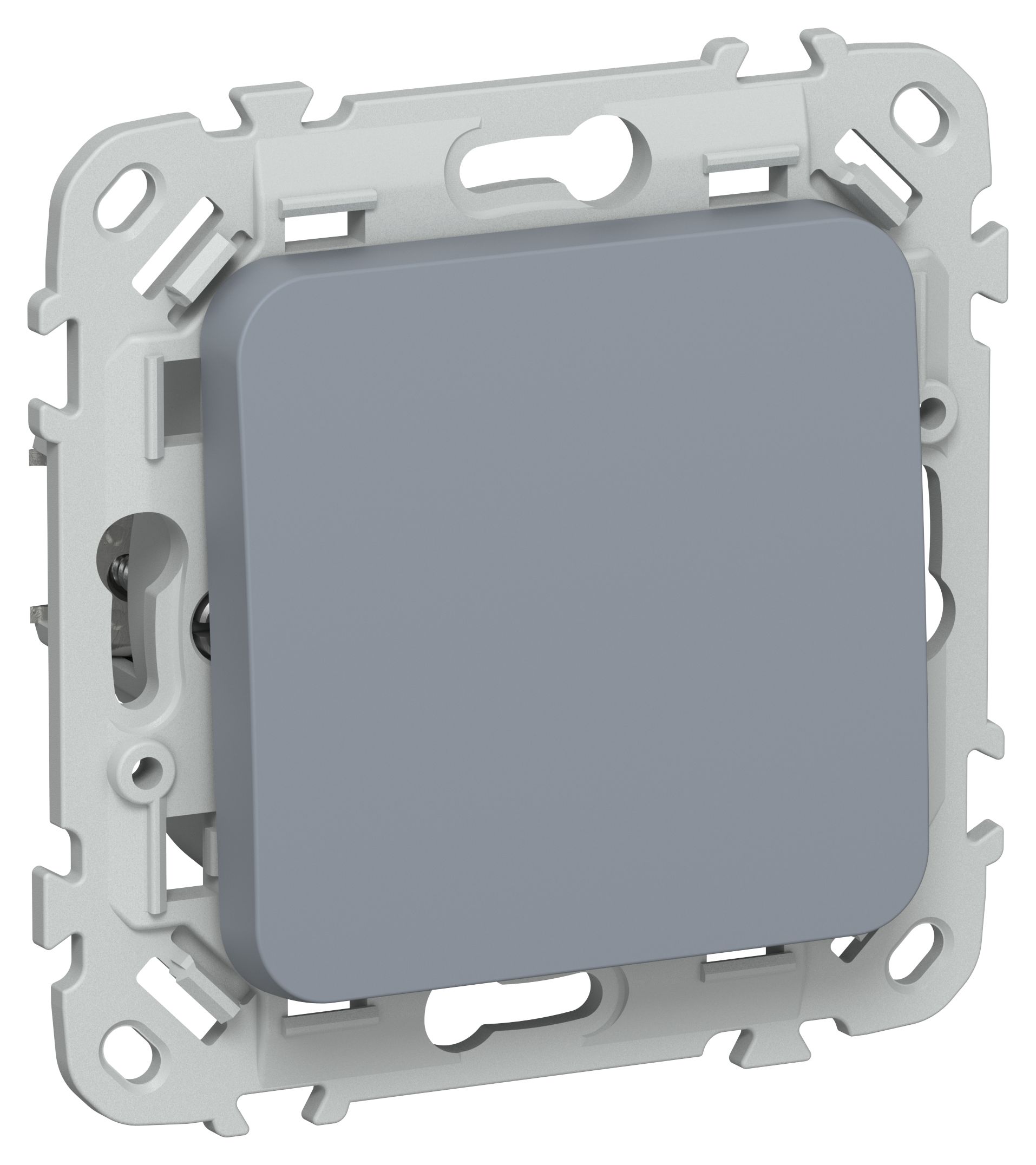 FLITE Выключатель 1-клавишный кнопочный проходной 10А ВС61-2-0-ФлМ маренго IEK — фото