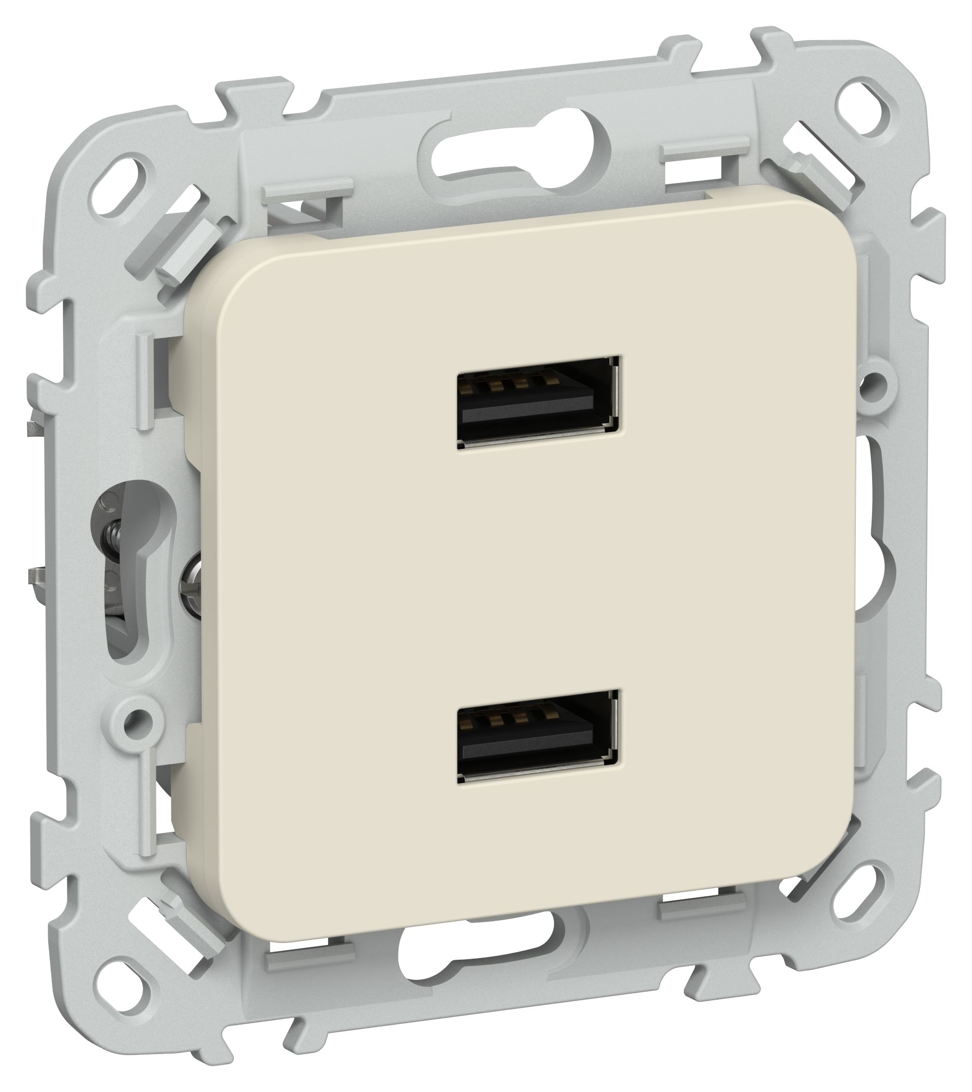 FLITE Розетка USB A+A 2,1А РЮ-2-ФлСл сливочный IEK — фото