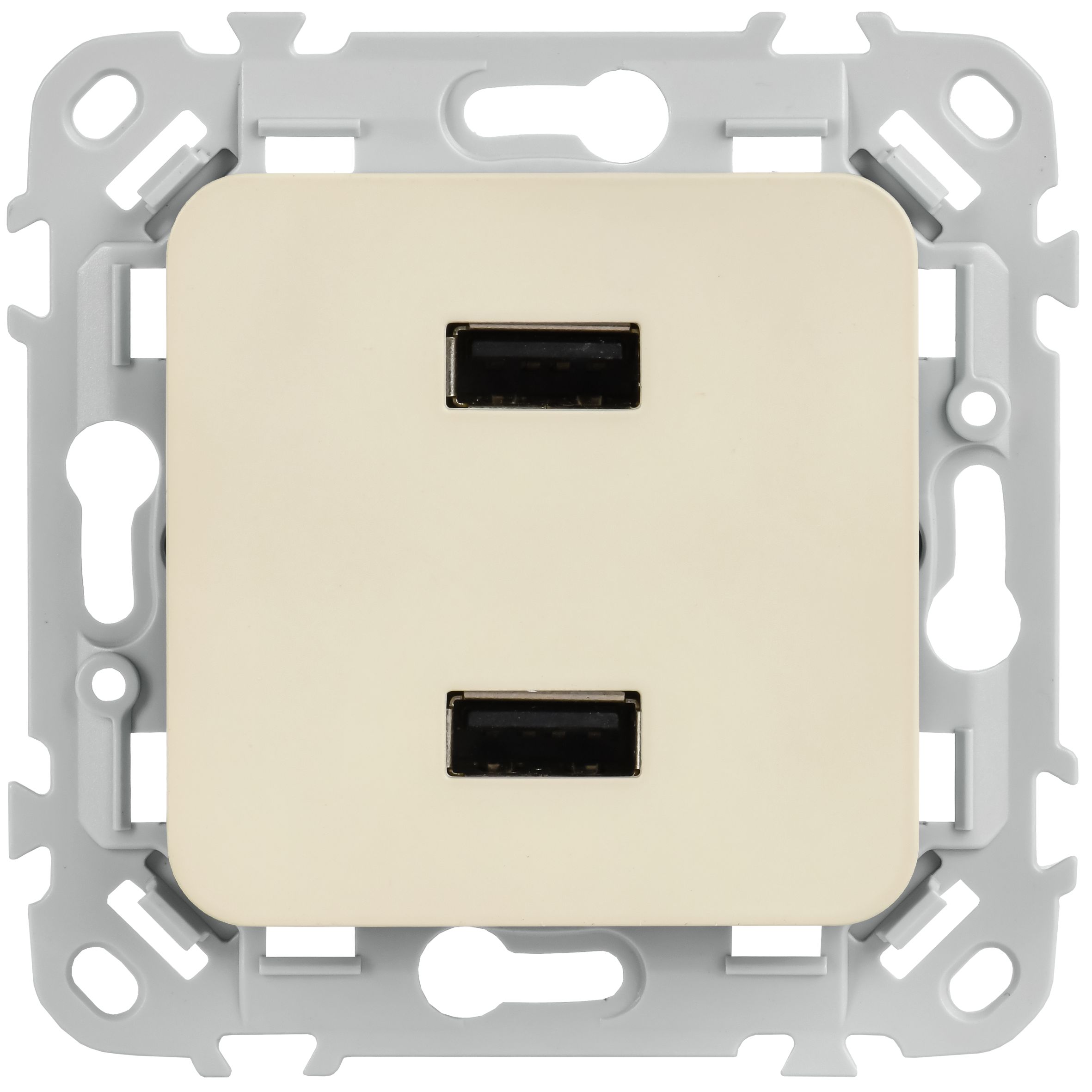 FLITE Розетка USB A+A 2,1А РЮ-2-ФлСл сливочный IEK — фото