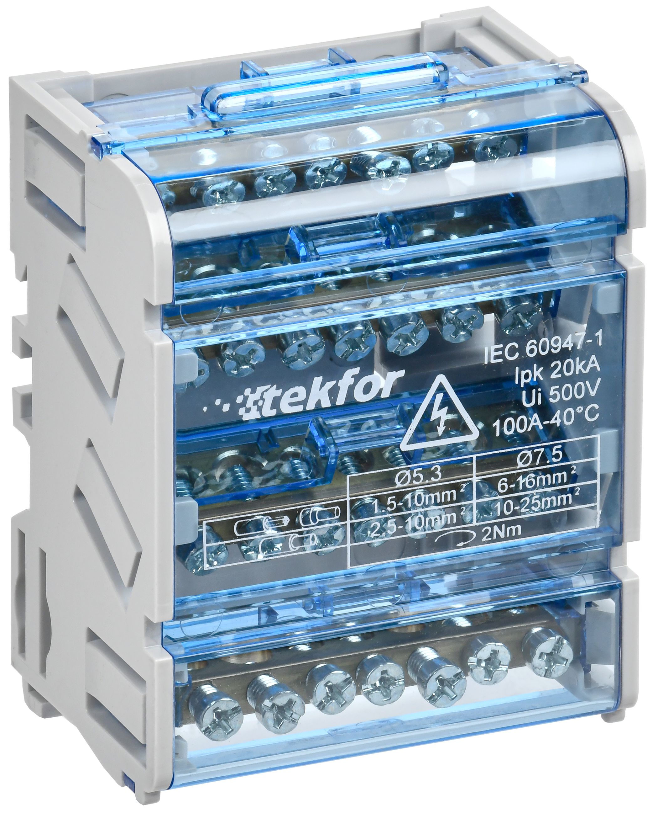 TEKFOR Шины на DIN-рейку (кросс-модуль) ШНК 4х7 3L+PEN IEK