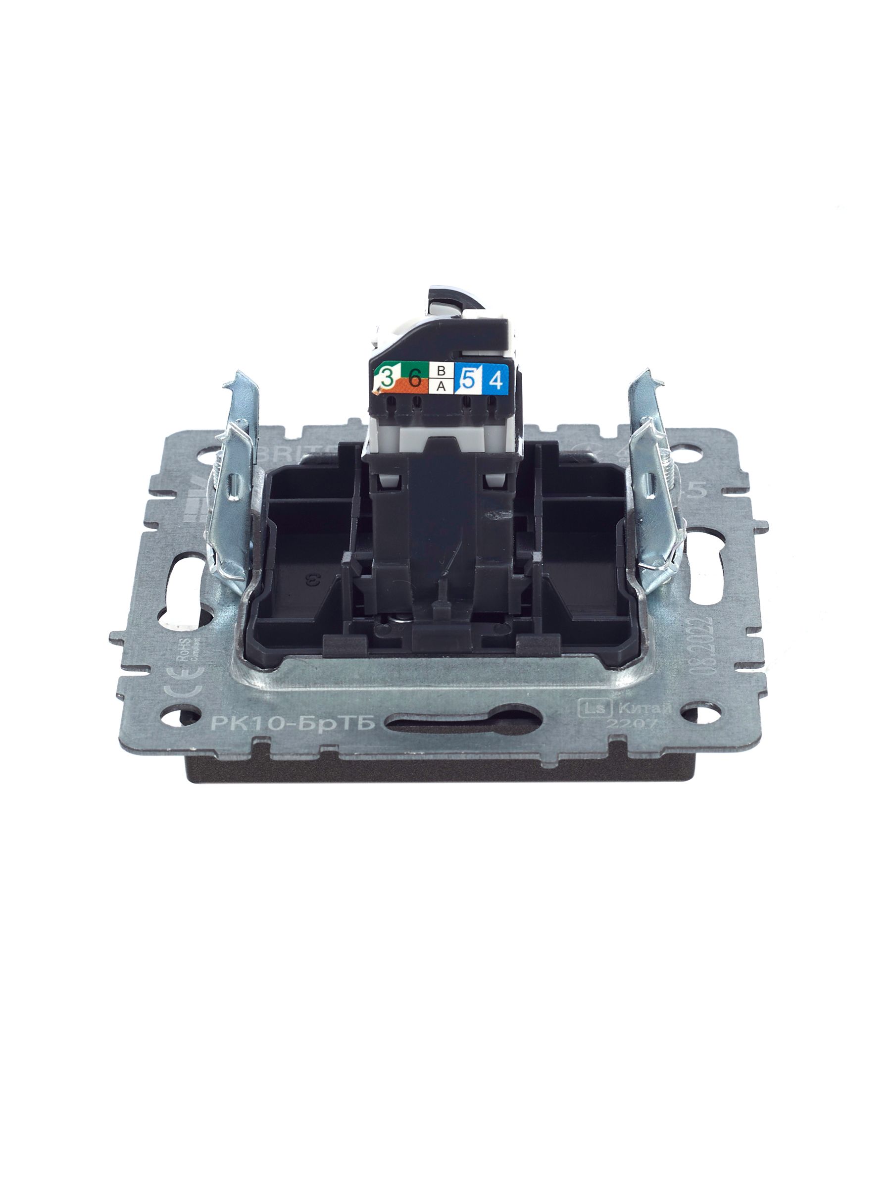 BRITE Розетка компьютерная RJ45 кат.5E РК10-БрТБ темная бронза IEK — фото