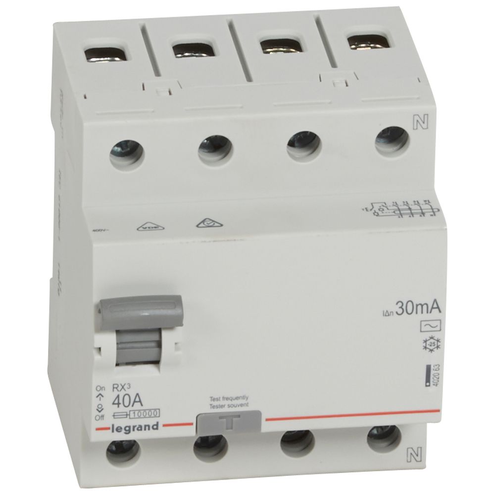 RX3 ВДТ 30мА 40А 4П AC LEGRAND