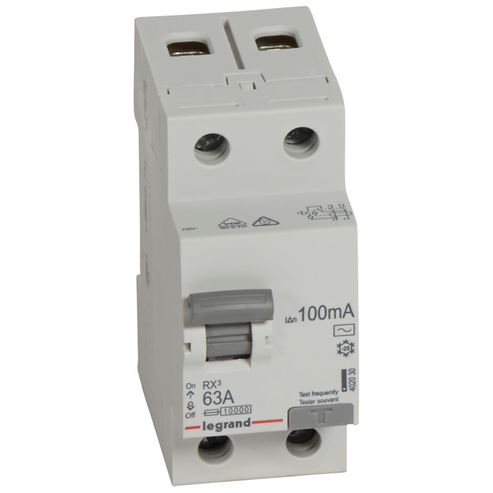RX3 ВДТ 100мА 63А 2П AC LEGRAND