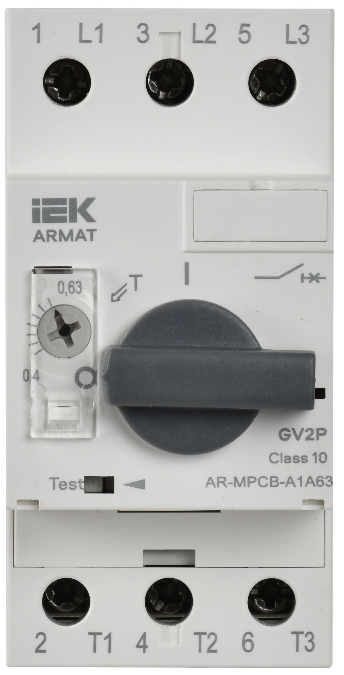 ARMAT Автоматический выключатель защиты двигателя A1 GV2P 0,4-0,63А IEK — фото