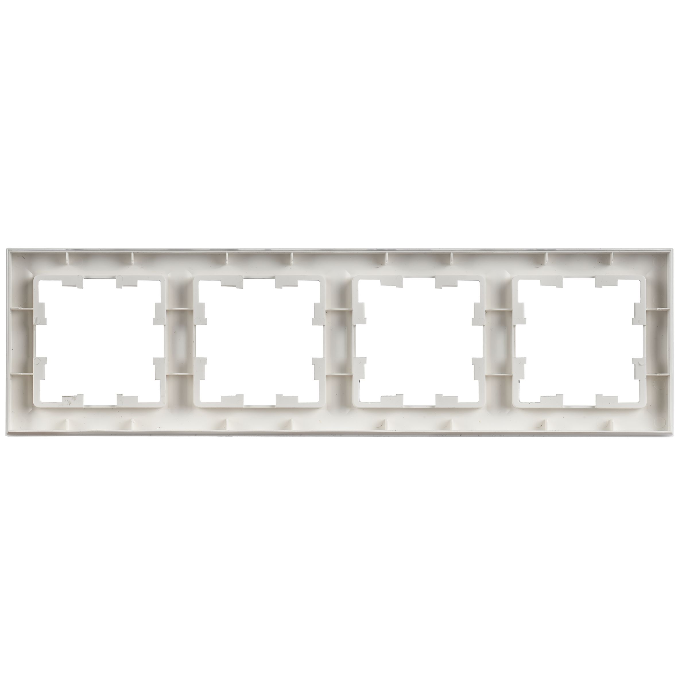 BRITE Рамка 4-местная РУ-4-БрАБ арктический белый IEK — фото
