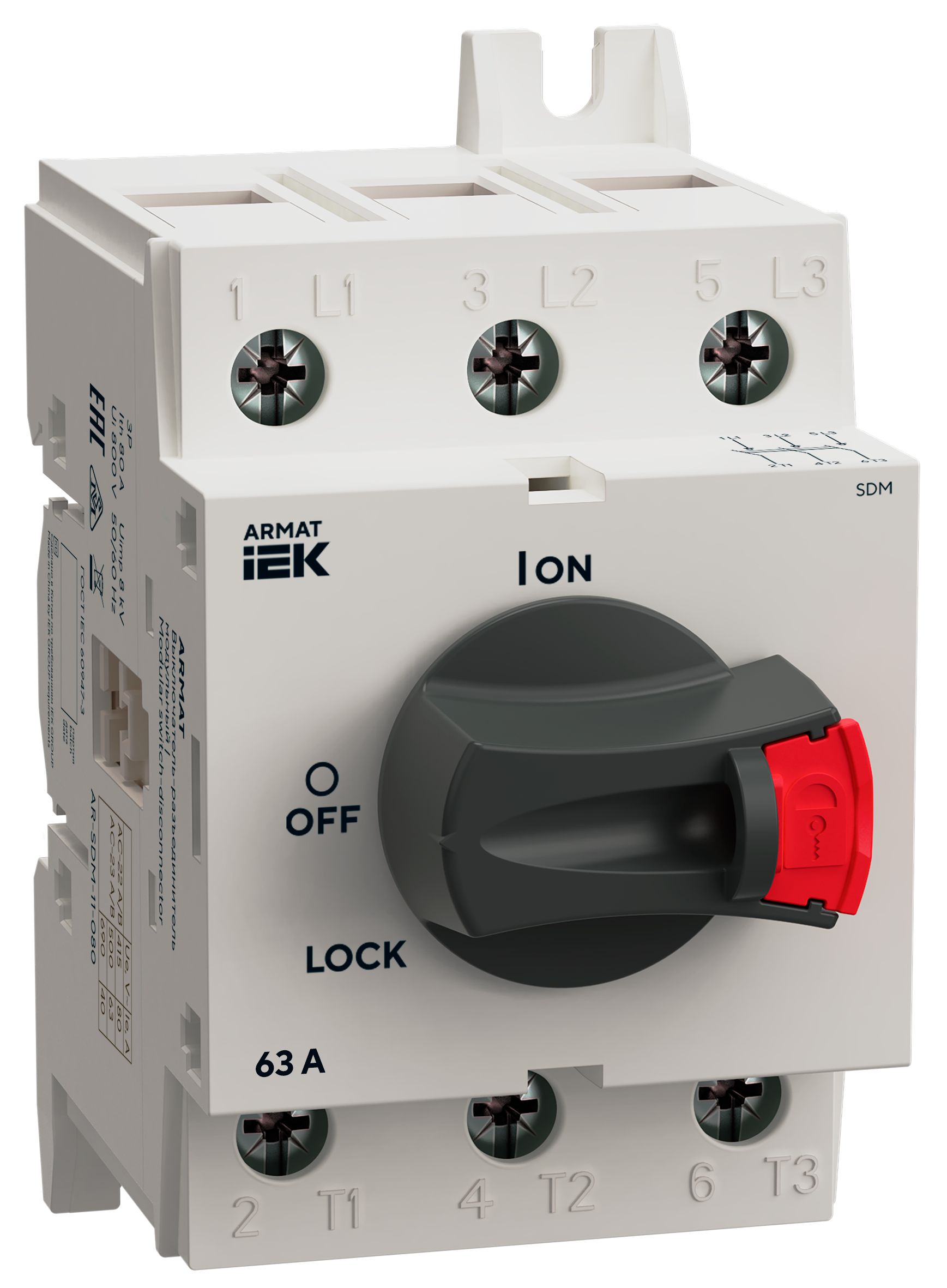 ARMAT Выключатель-разъединитель SDM 3P 63А IEK