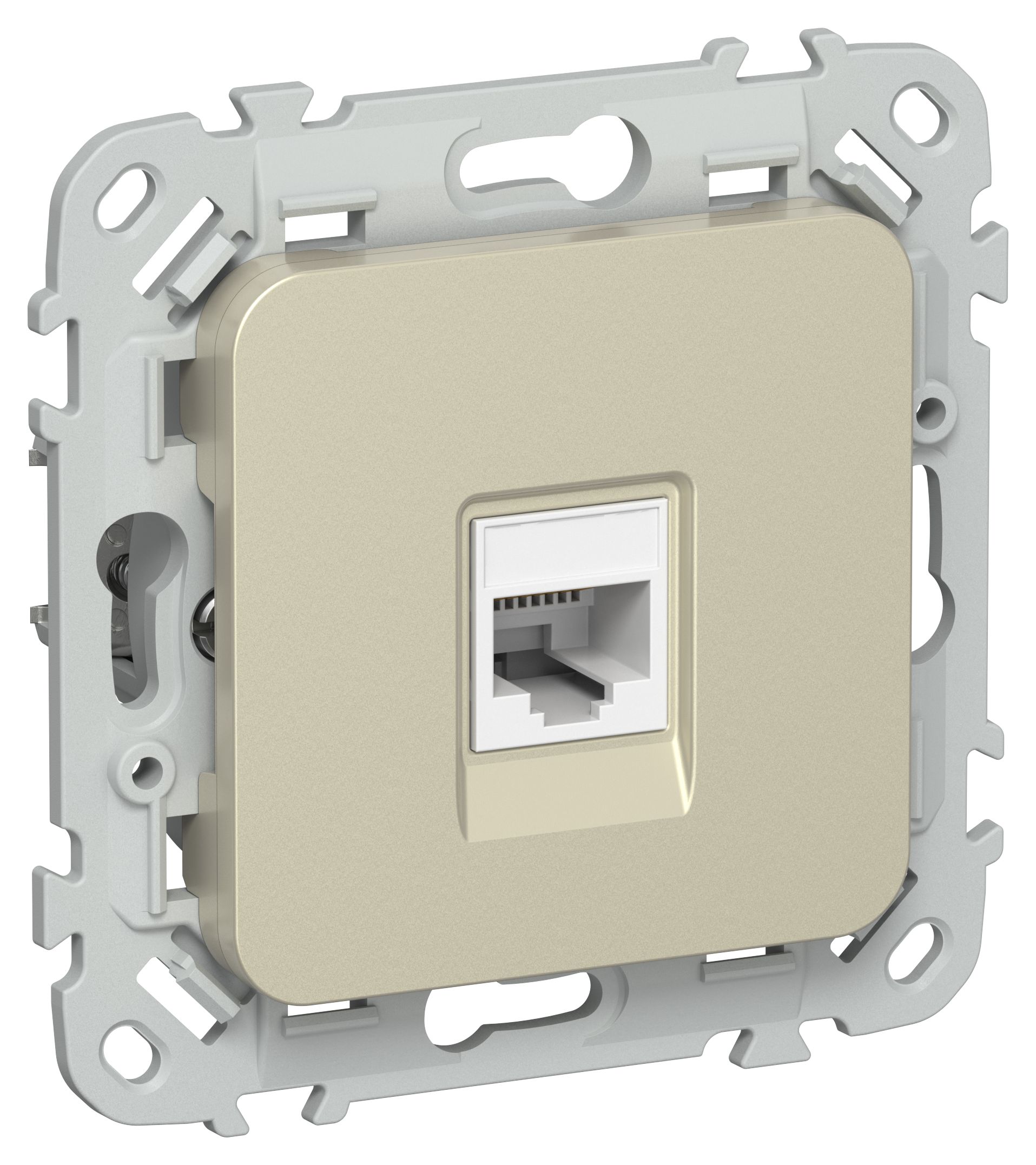 FLITE Розетка компьютерная RJ45 категория 5Е UTP РК5е-1-0-ФлШ шампань IEK