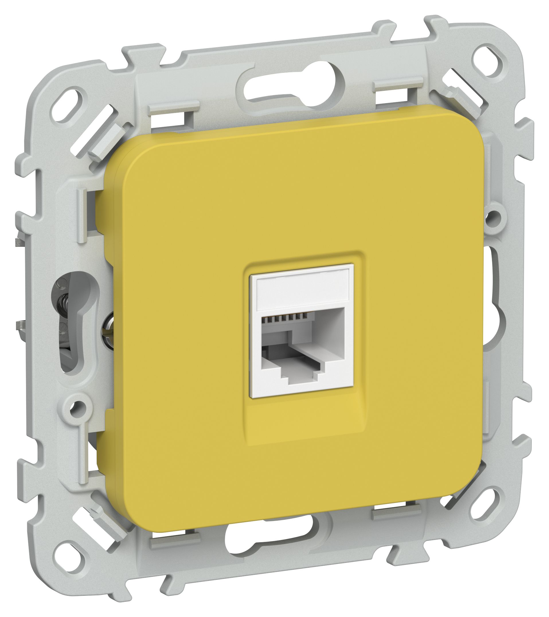 FLITE Розетка компьютерная RJ45 категория 5Е UTP РК5е-1-0-ФлЖК желтый карри IEK